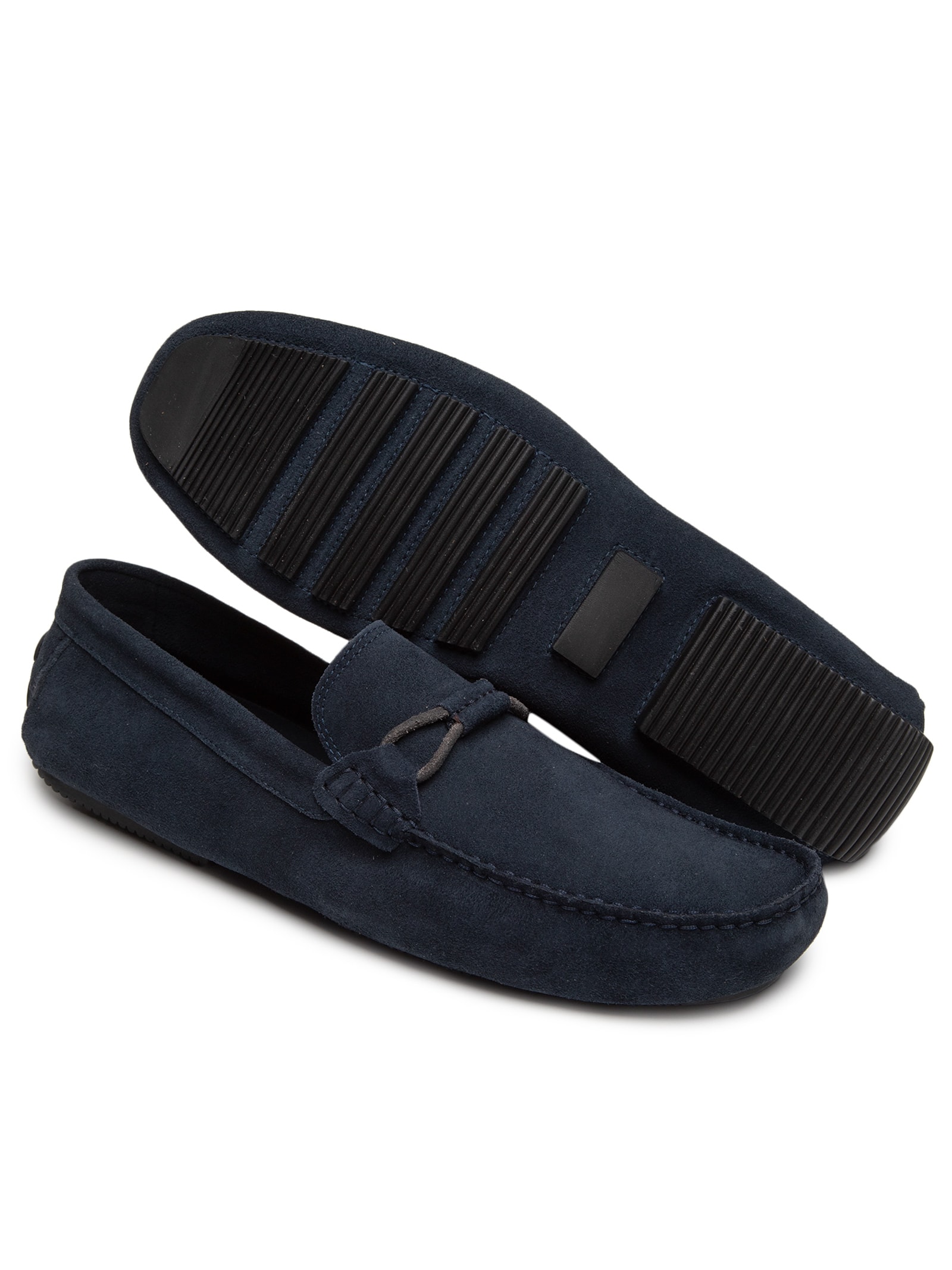 Sapato Masculino Driver Em Camurça Azul '2 Essential