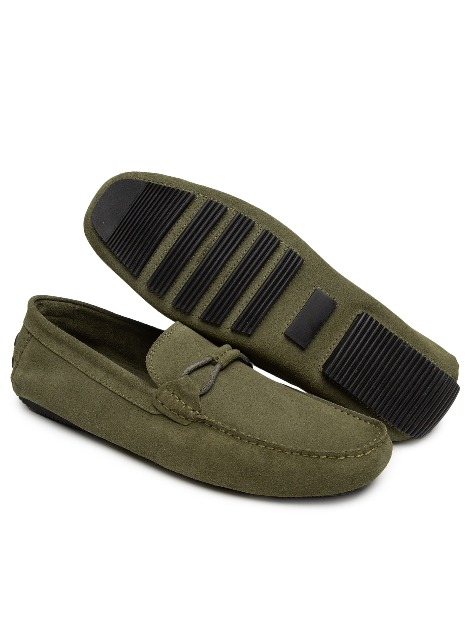 Sapato Masculino Driver Em Camurça Verde '2 Essential
