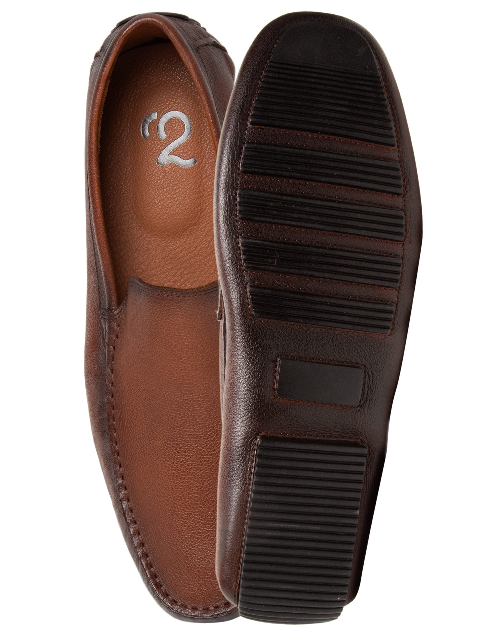 Sapato Masculino Driver Mocassim Couro Legítimo Bege '2 Essential