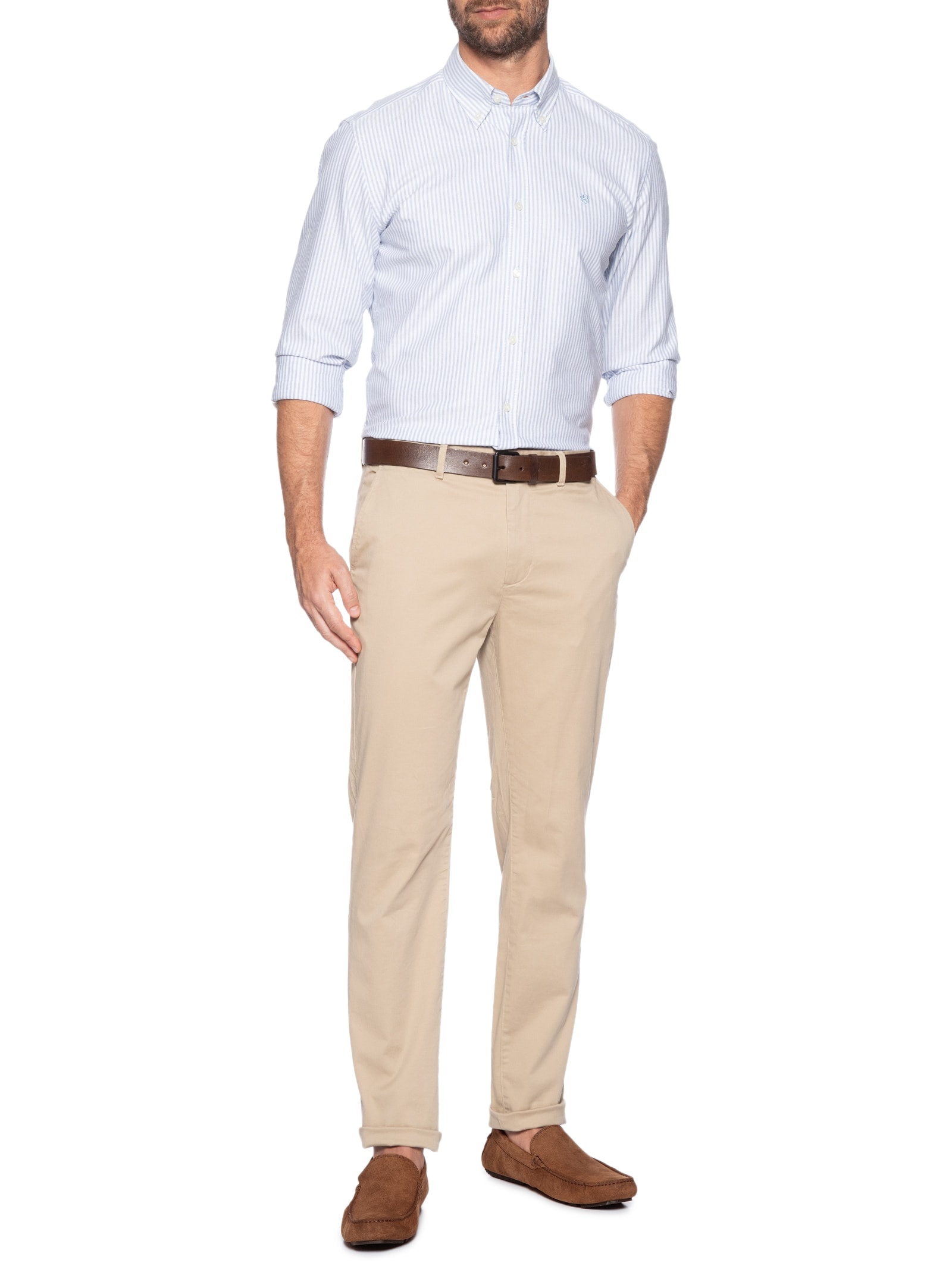 Sapato Masculino Driver Mocassim Suede Bege '2 Essential