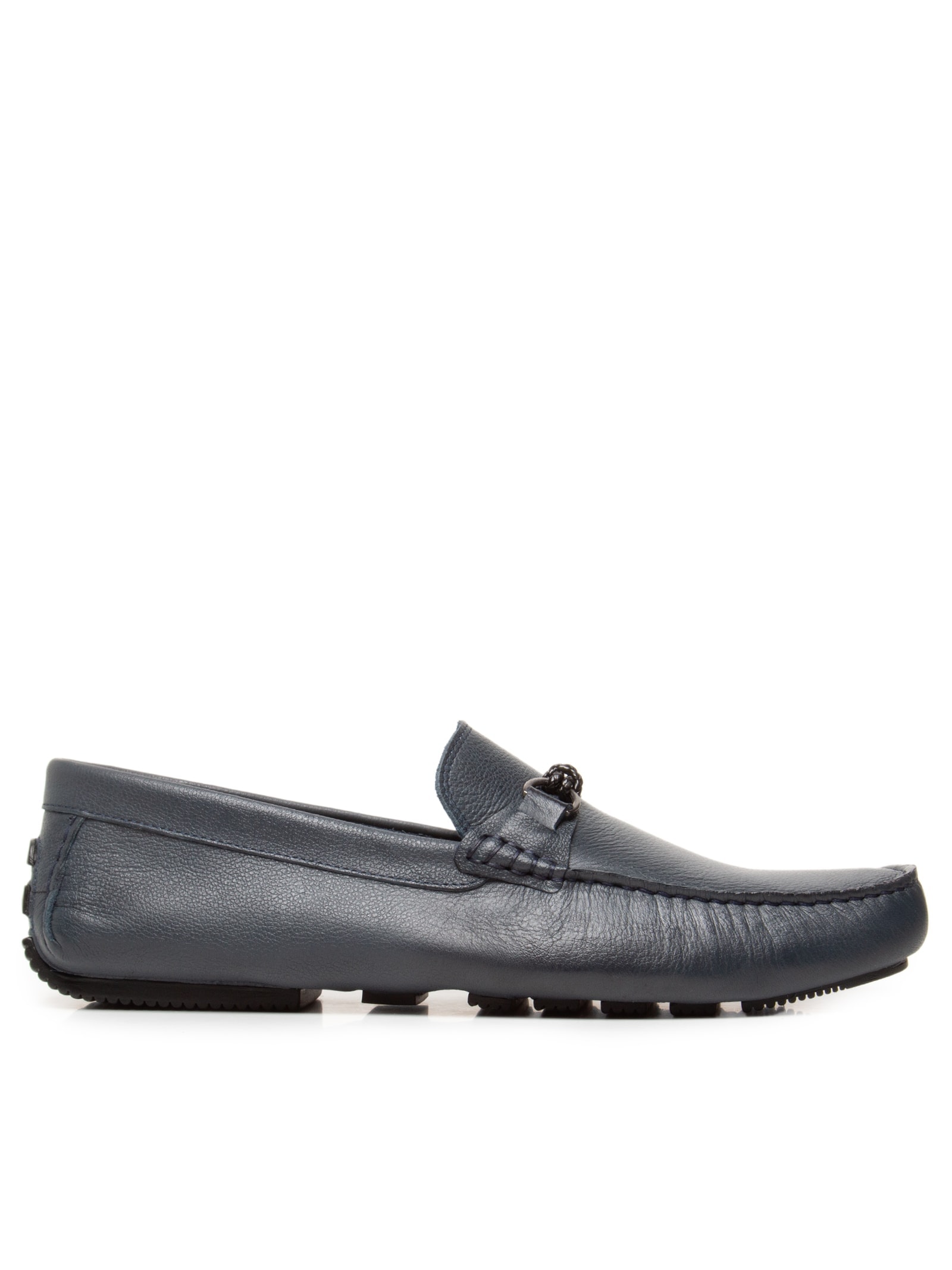 Sapato Masculino Driver Penny Loafer Couro Azul '2 Essential