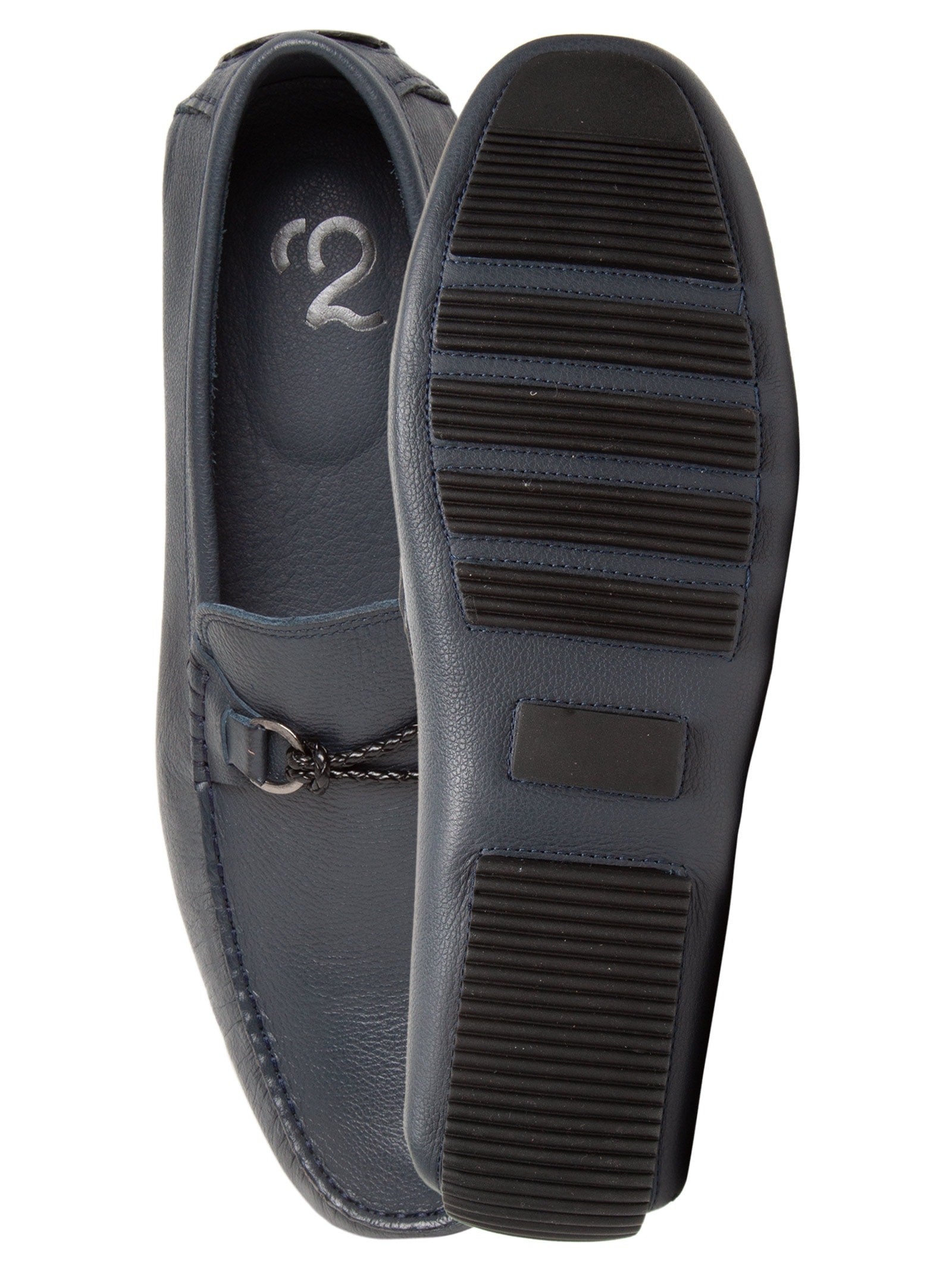 Sapato Masculino Driver Penny Loafer Couro Azul '2 Essential