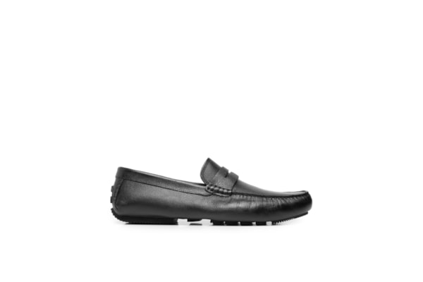 Sapato Masculino Driver Penny Loafer Couro Legítimo - Preto
