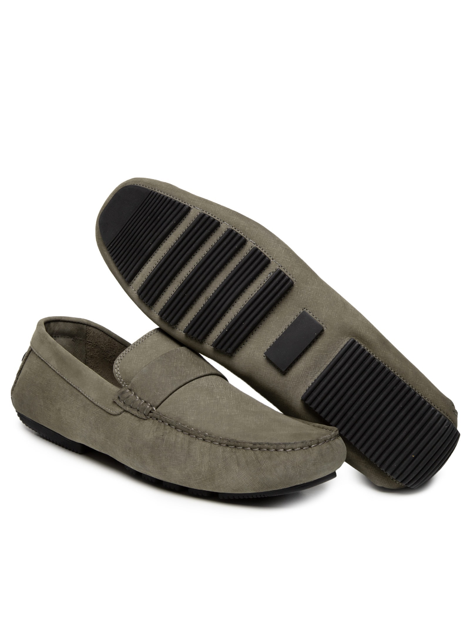 Sapato Masculino Driver Penny Loafer Suede Bege '2 Essential