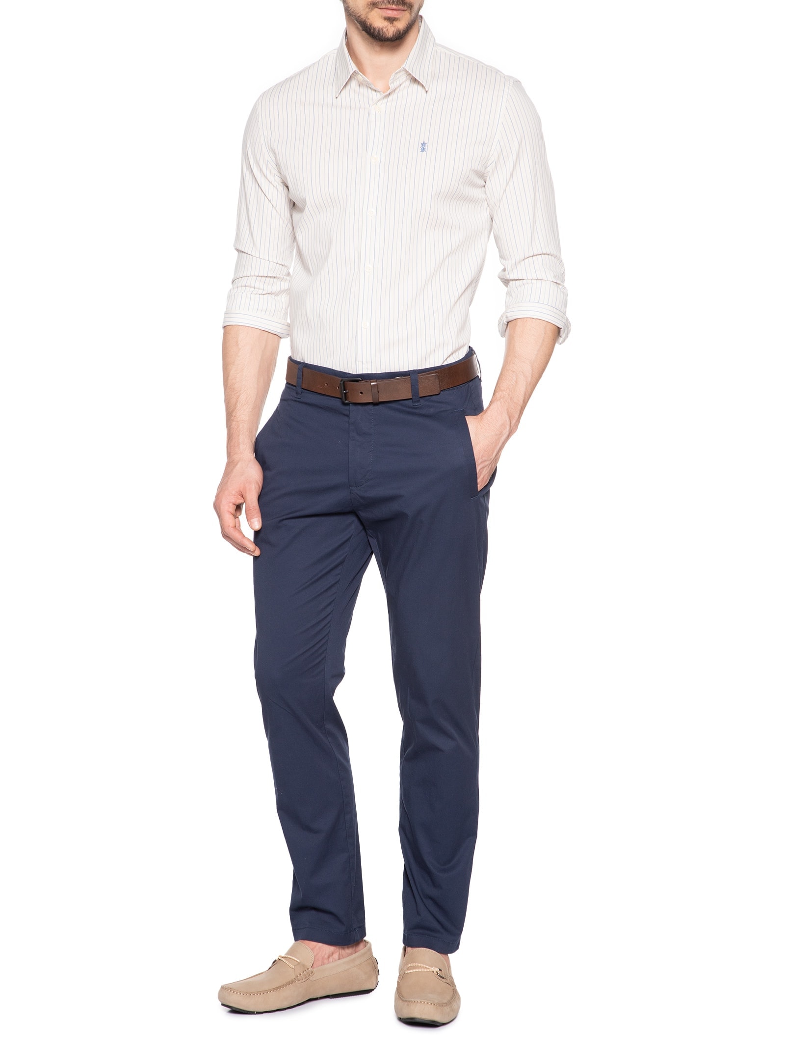 Sapato Masculino Driver Penny Loafer Suede Bege '2 Essential