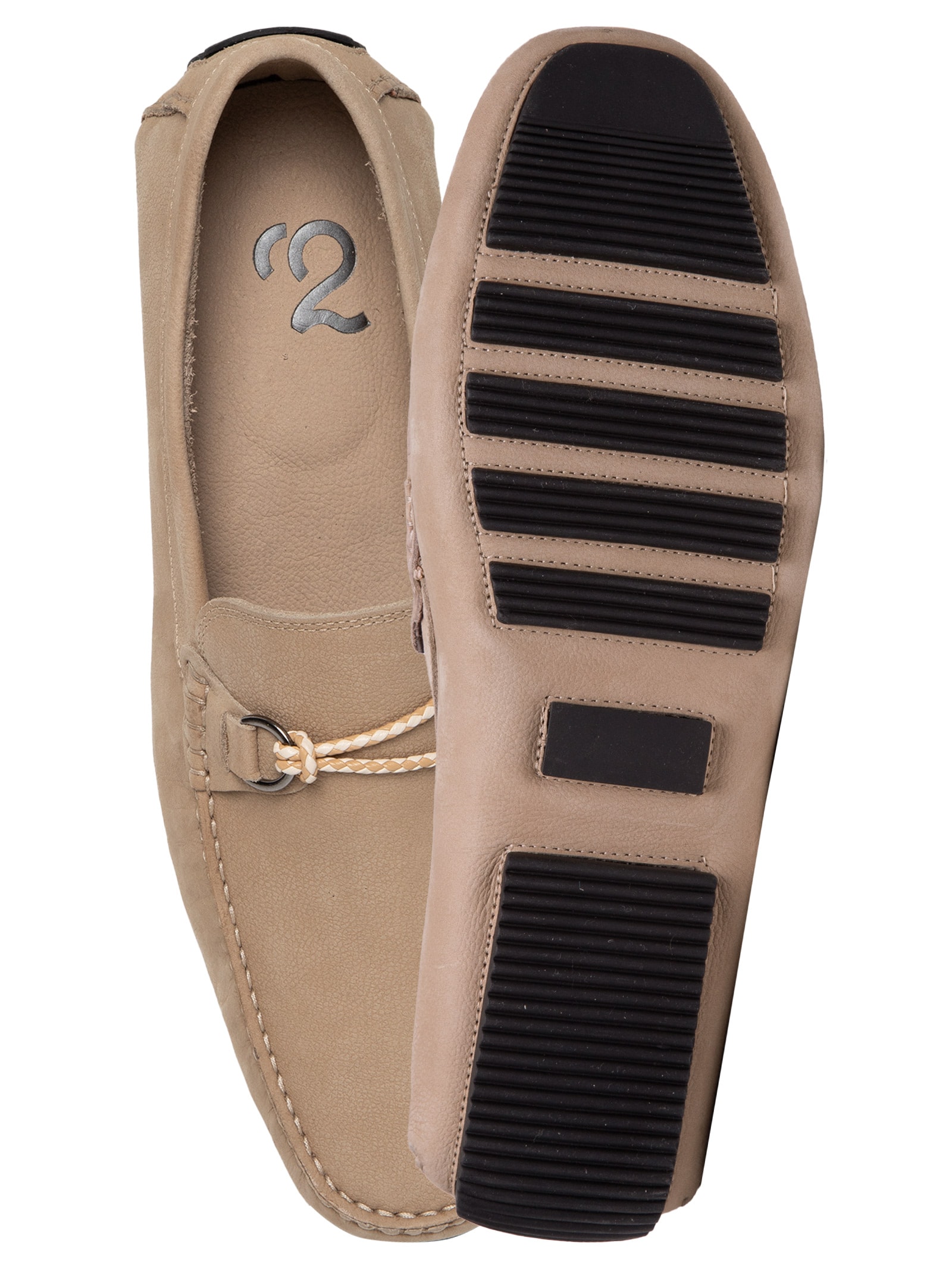 Sapato Masculino Driver Penny Loafer Suede Bege '2 Essential