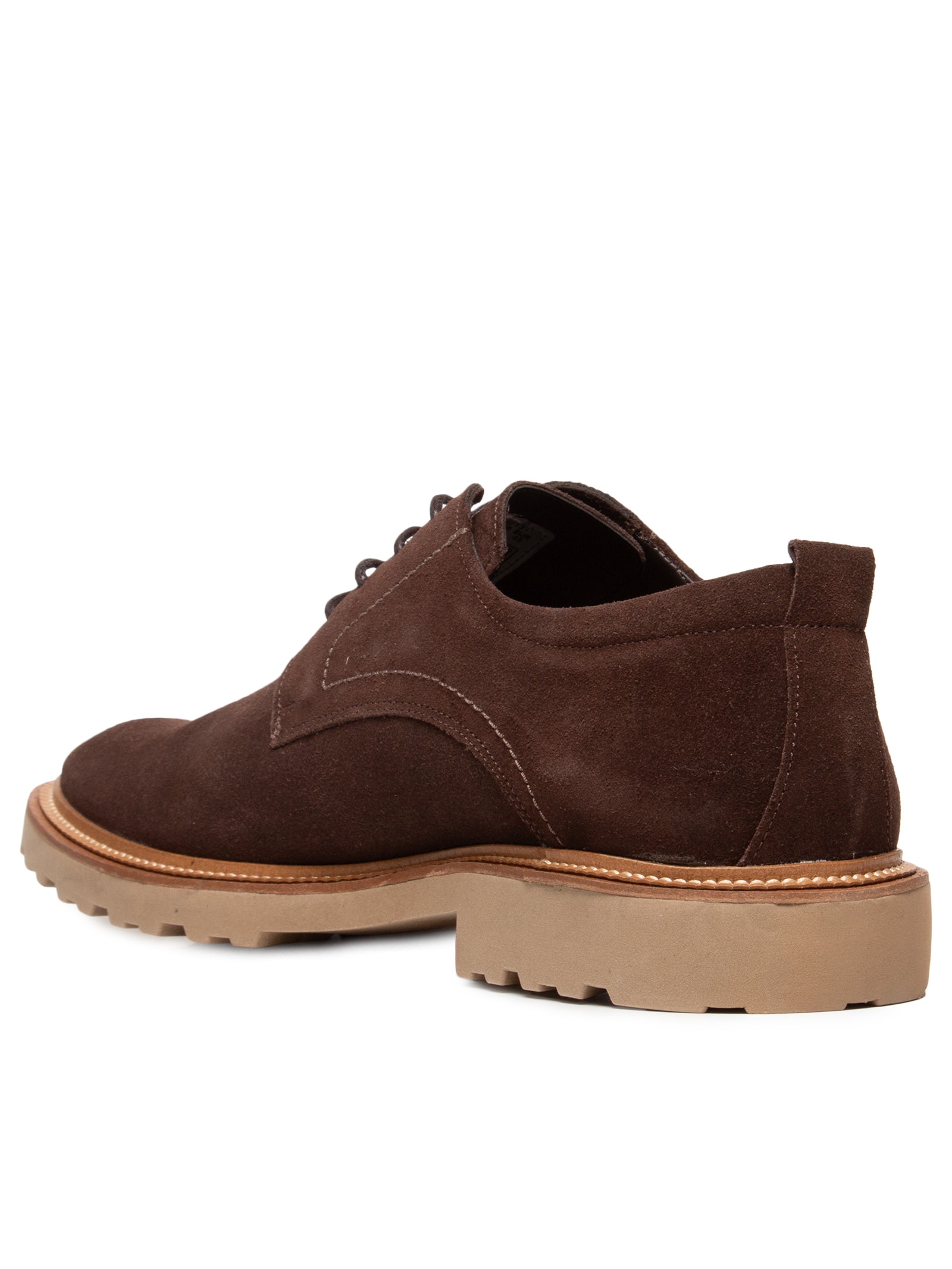 Sapato Masculino Loafer Em Camurça Tratorado Com Cadarço Marrom Sergio K