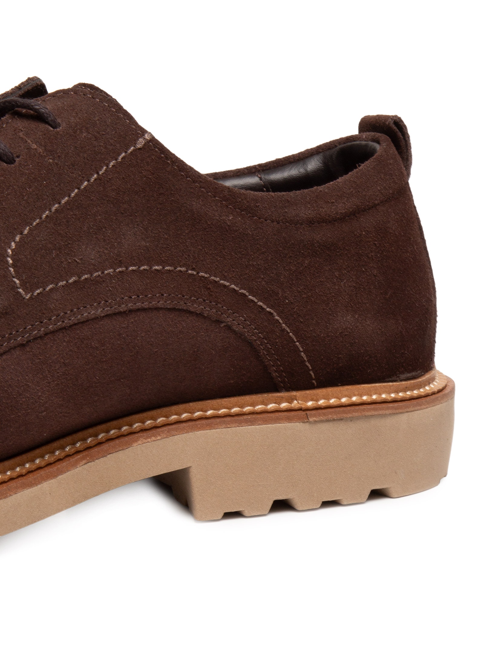 Sapato Masculino Loafer Em Camurça Tratorado Com Cadarço Marrom Sergio K