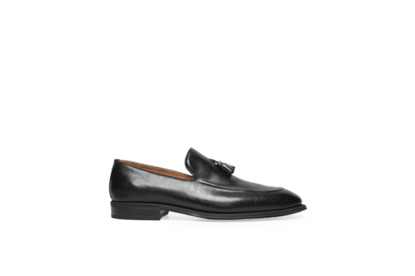 Sapato Masculino Loafer Em Couro Legítimo - Preto