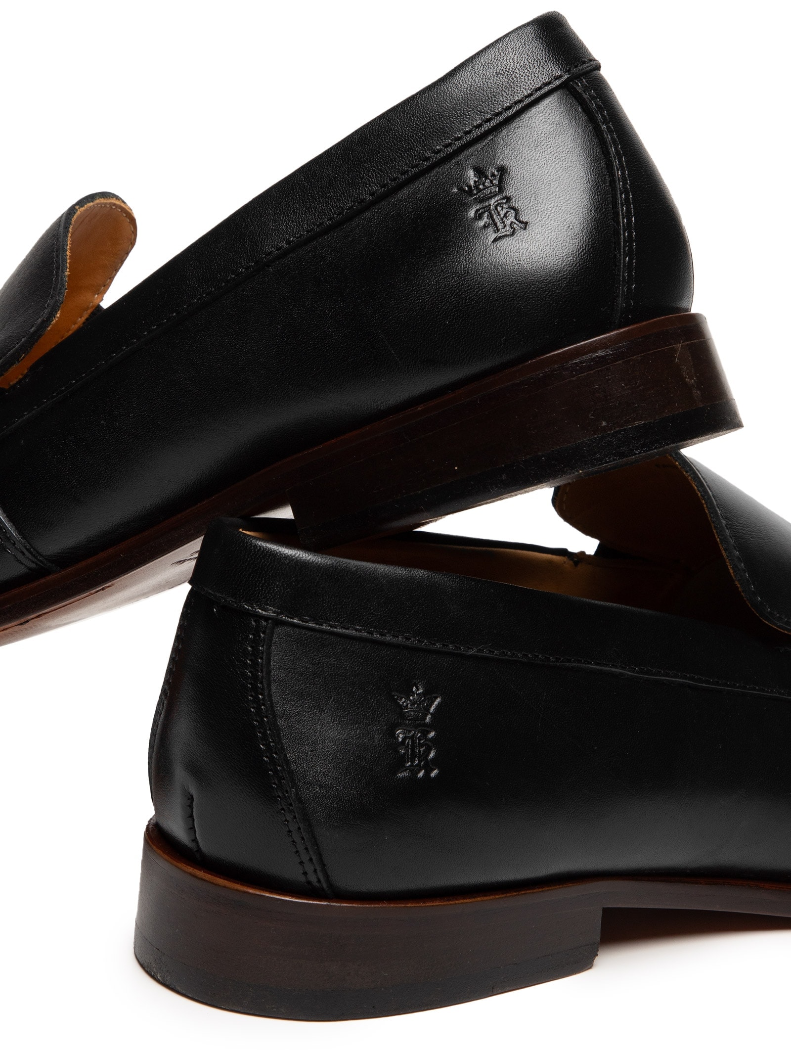 Sapato Masculino Loafer Em Couro Liso Preto Sergio K