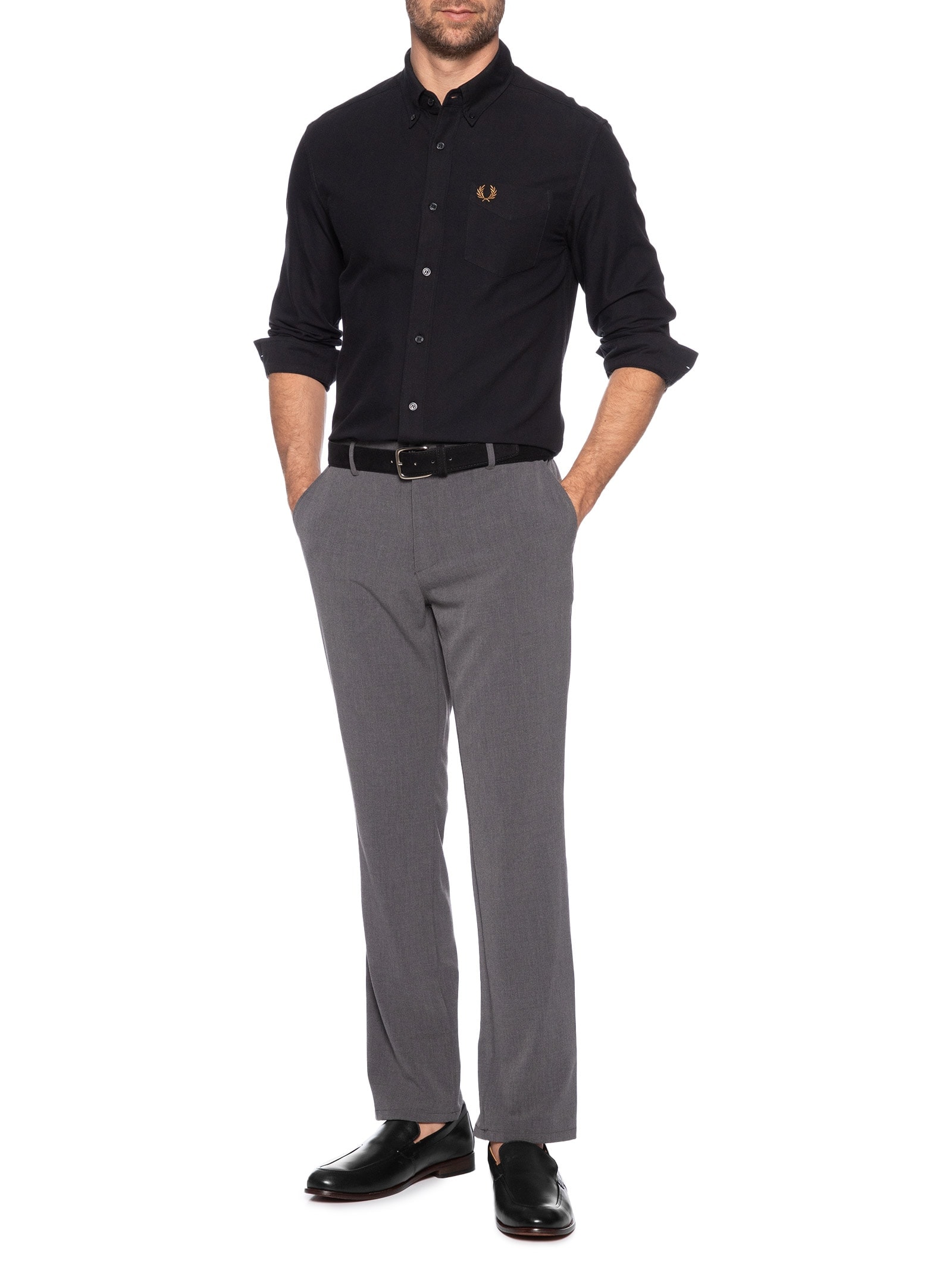 Sapato Masculino Loafer Em Couro Liso Preto Sergio K