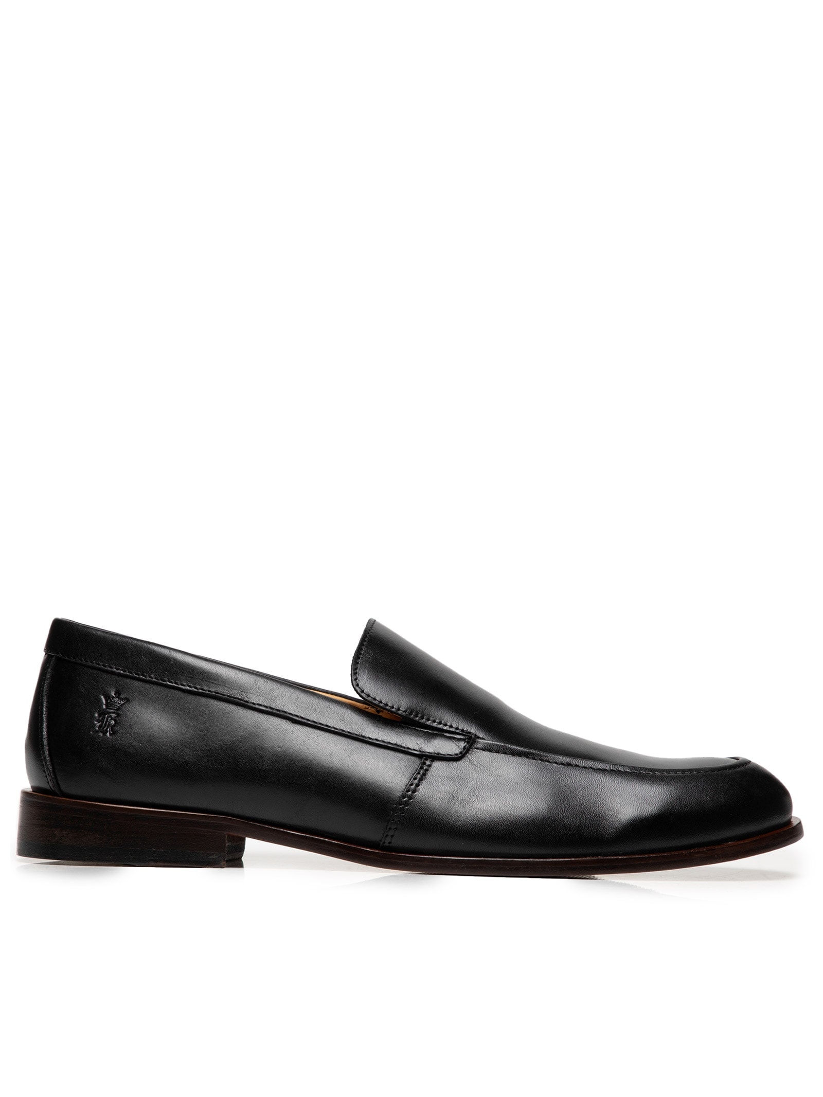 Sapato Masculino Loafer Em Couro Liso Preto Sergio K