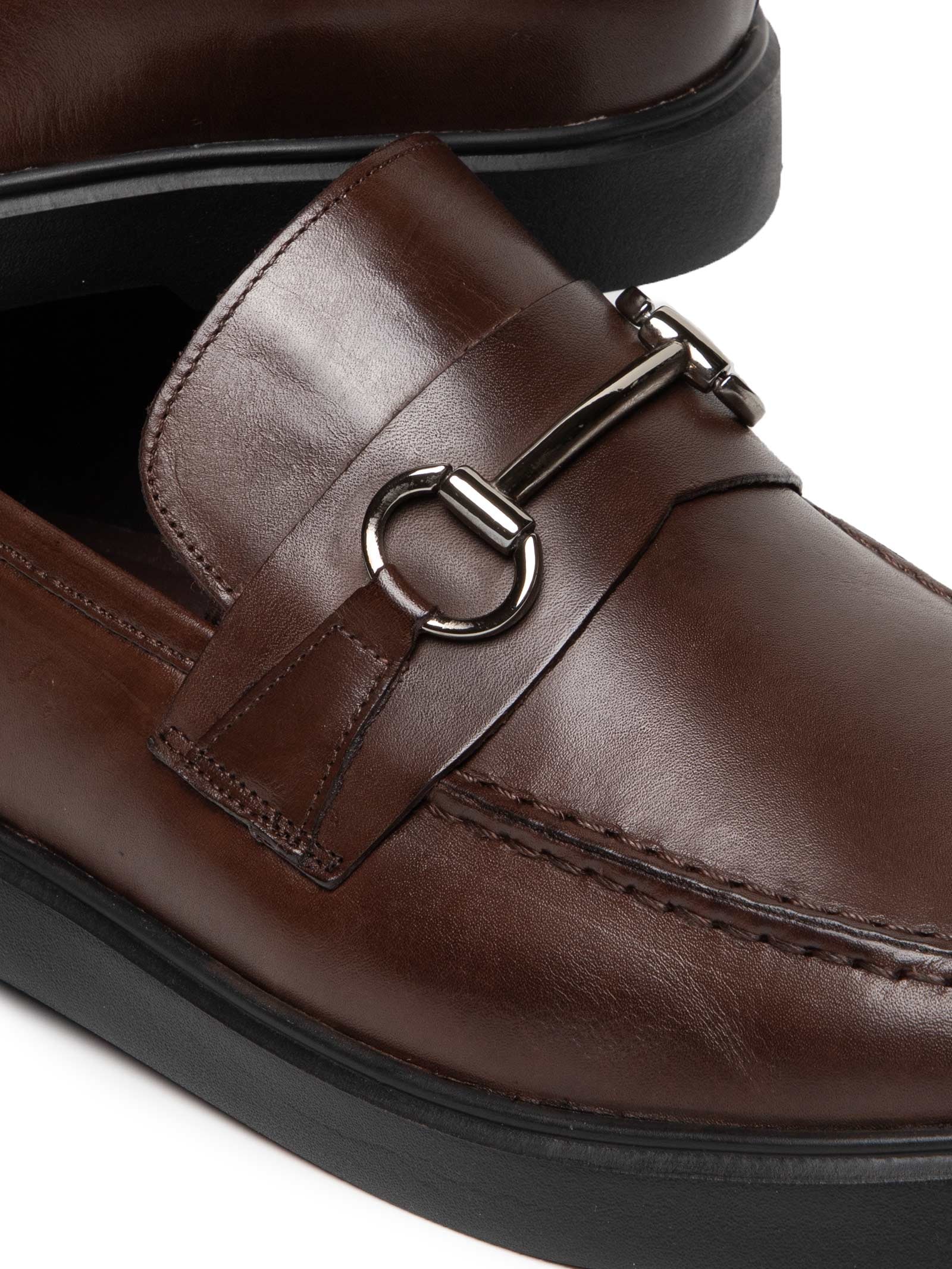 Sapato Masculino Mocassim Couro Bridão Marrom Sergio K
