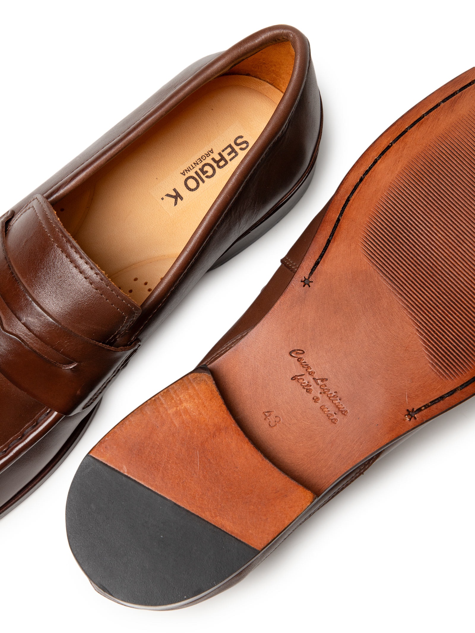 Sapato Masculino Mocassim Couro Mônaco Marrom Sergio K