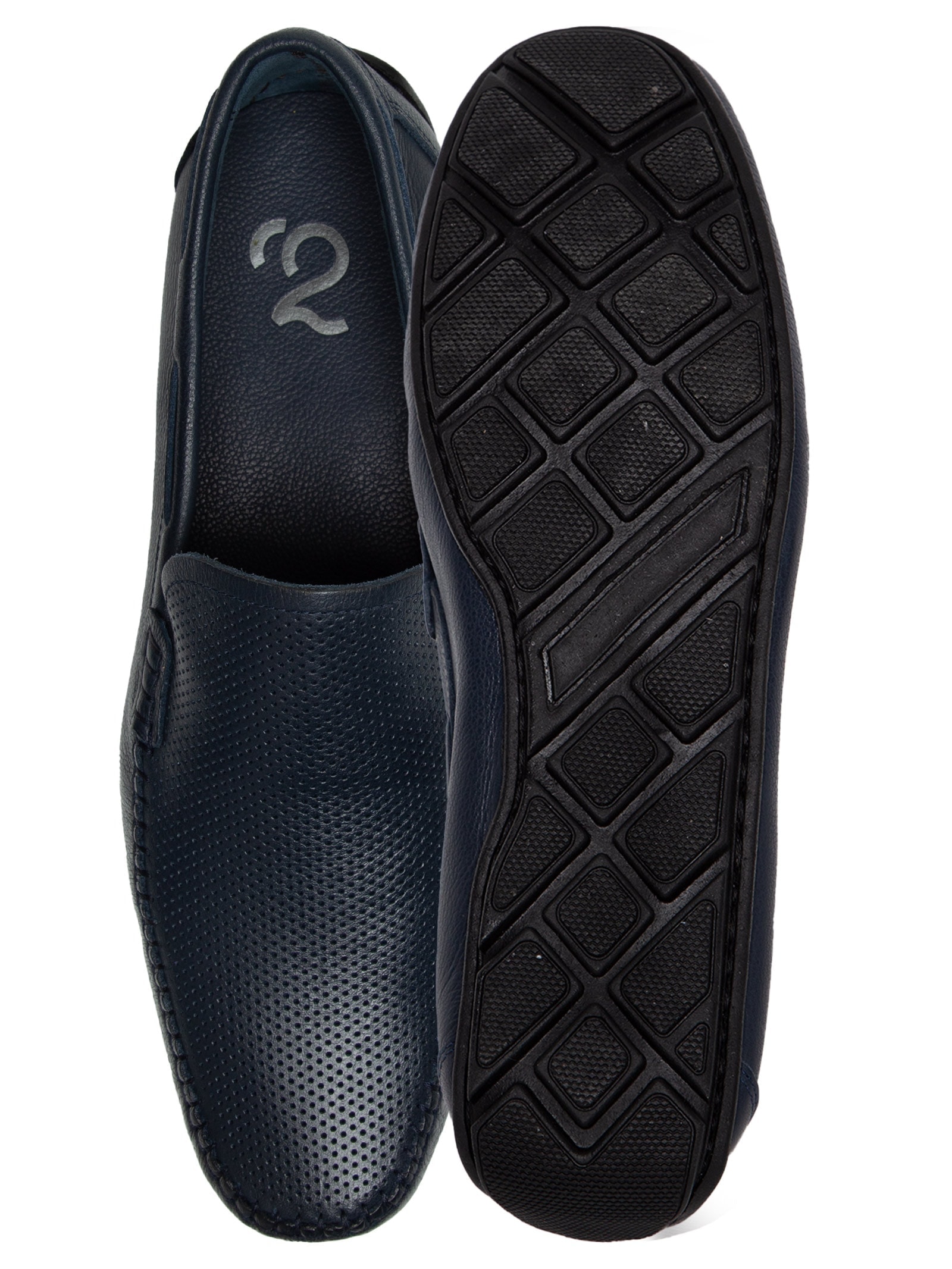 Sapato Masculino Mocassim Em Couro Azul '2 Essential