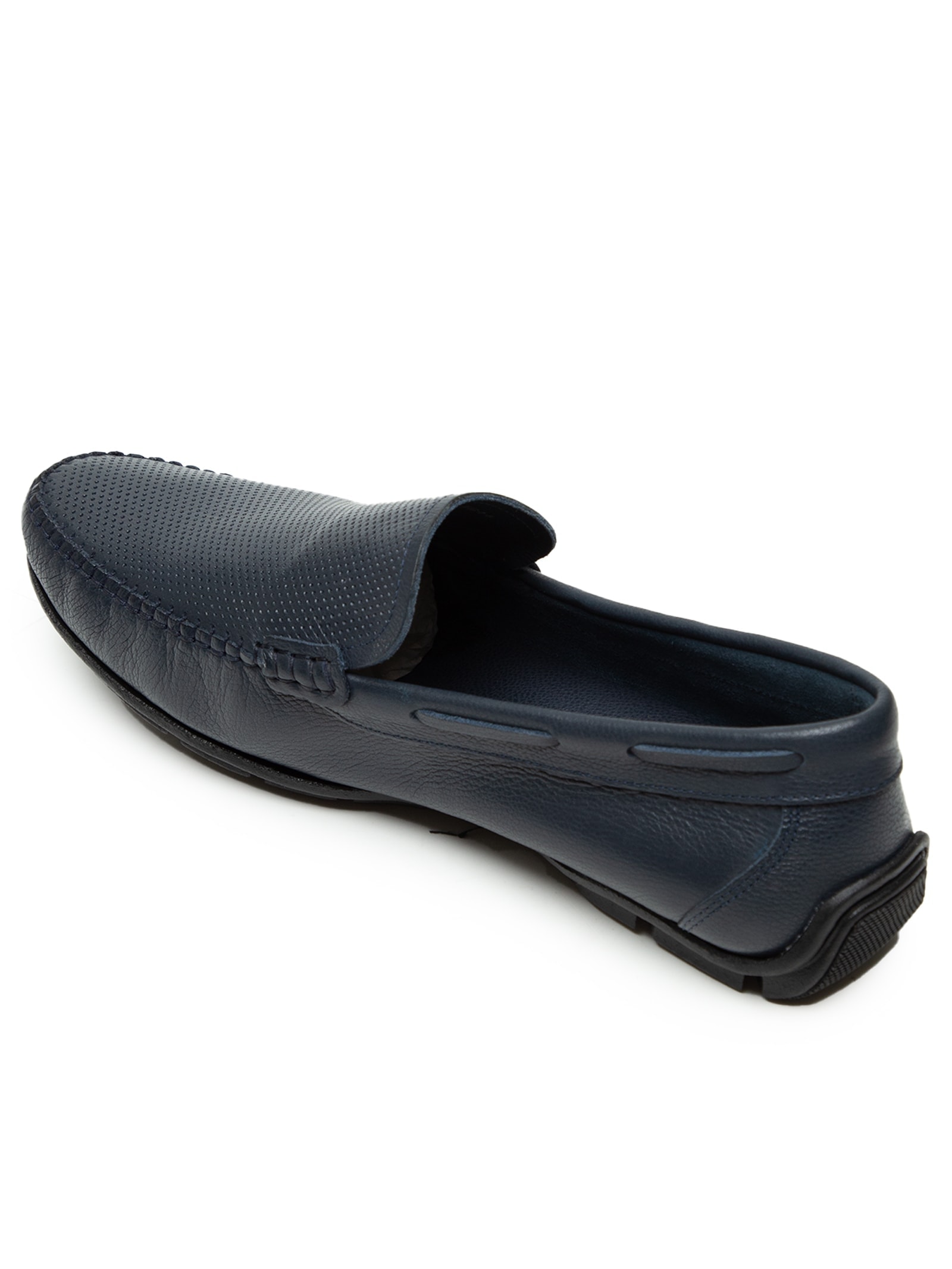 Sapato Masculino Mocassim Em Couro Azul '2 Essential
