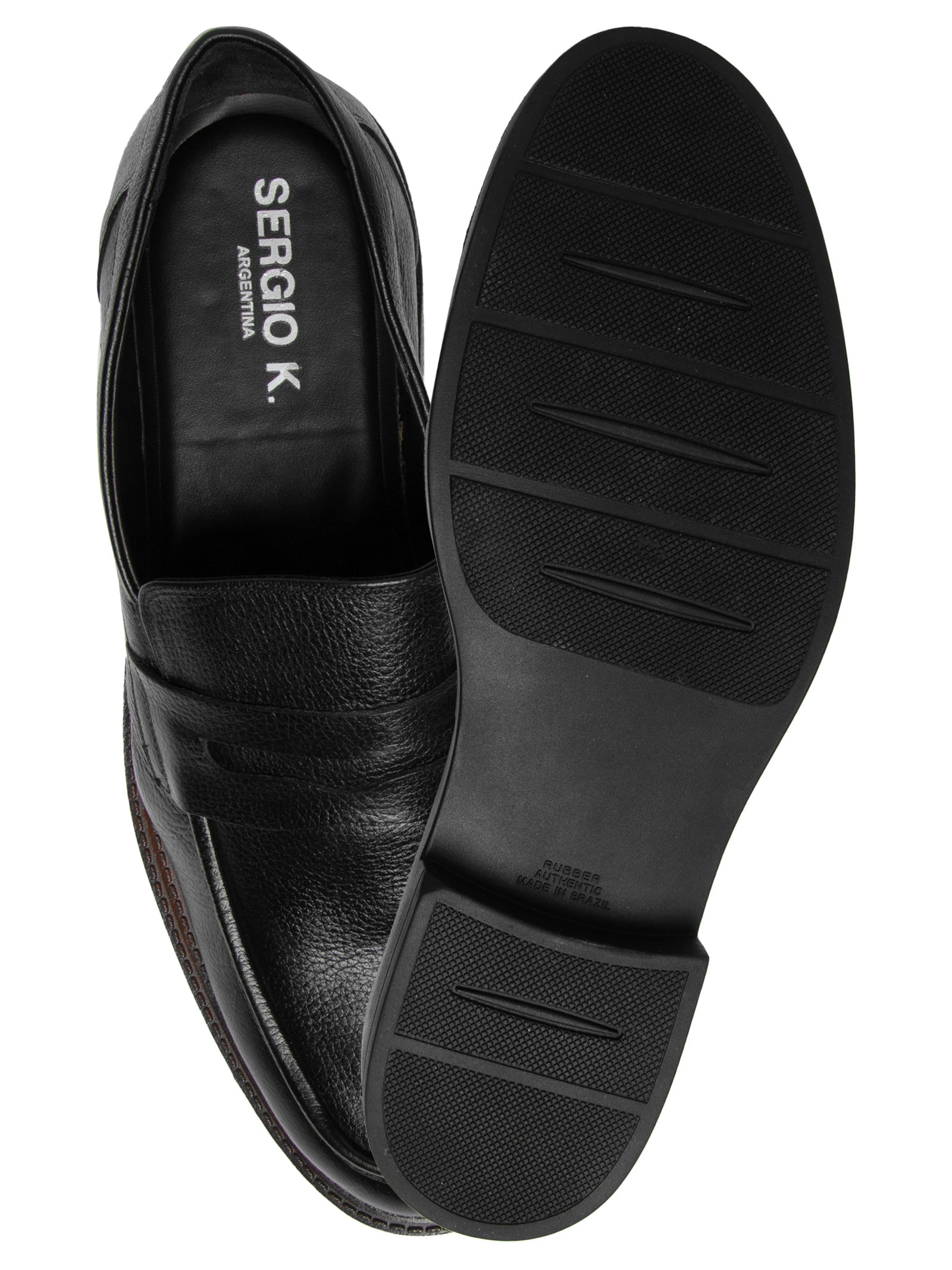 Sapato Masculino Mocassim Floater Rubber Preto Sergio K