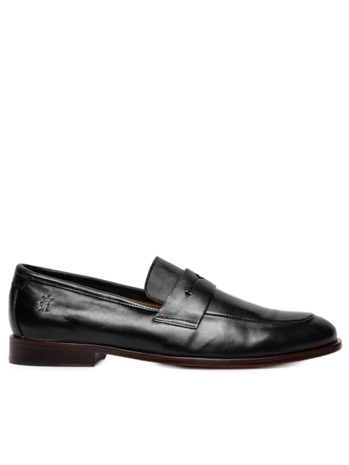 Sapato Masculino Mocassim Gravata Couro Classic - Preto