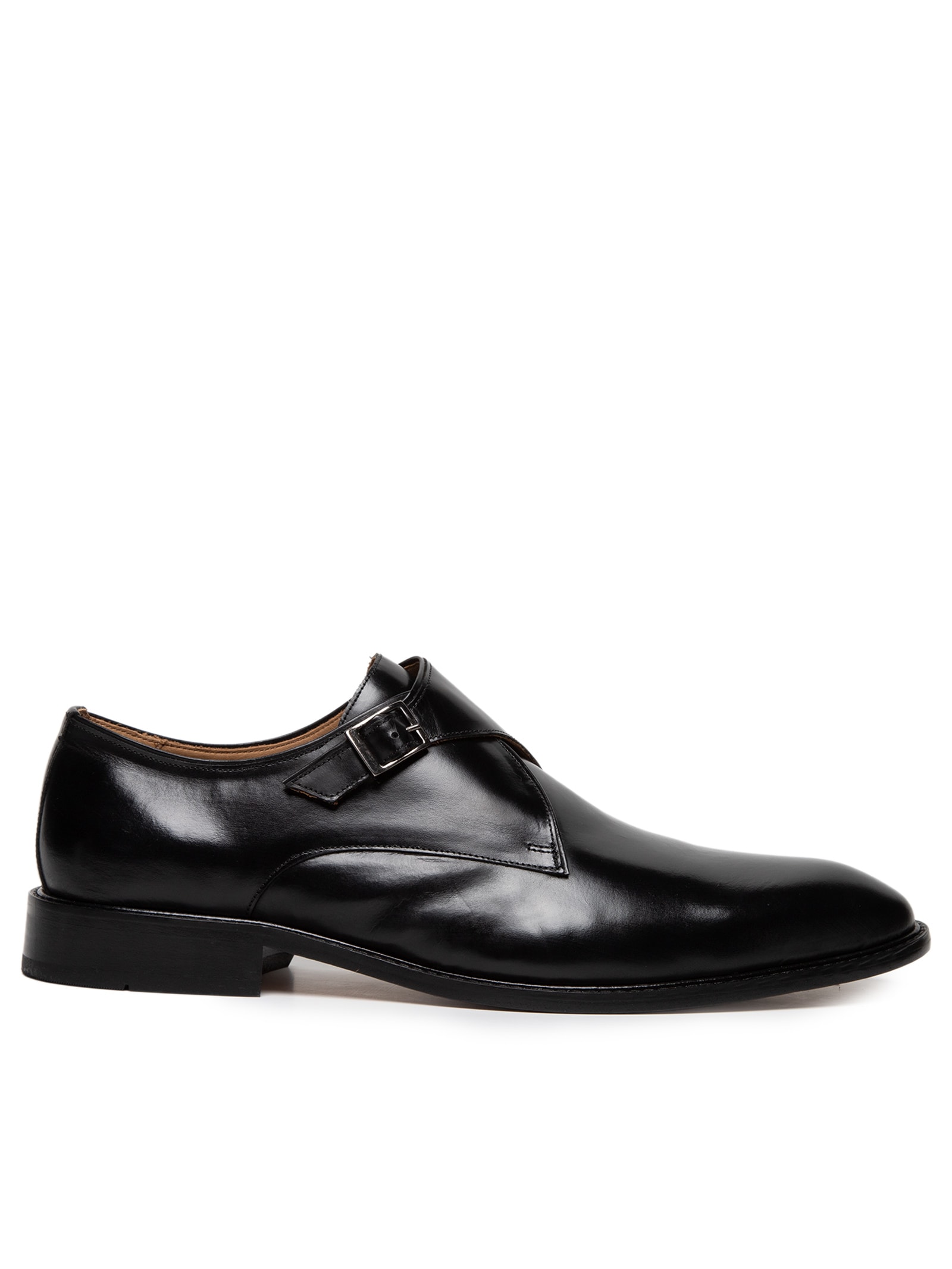 Sapato Masculino Monk Strap Em Couro Legítimo Preto '2 Essential