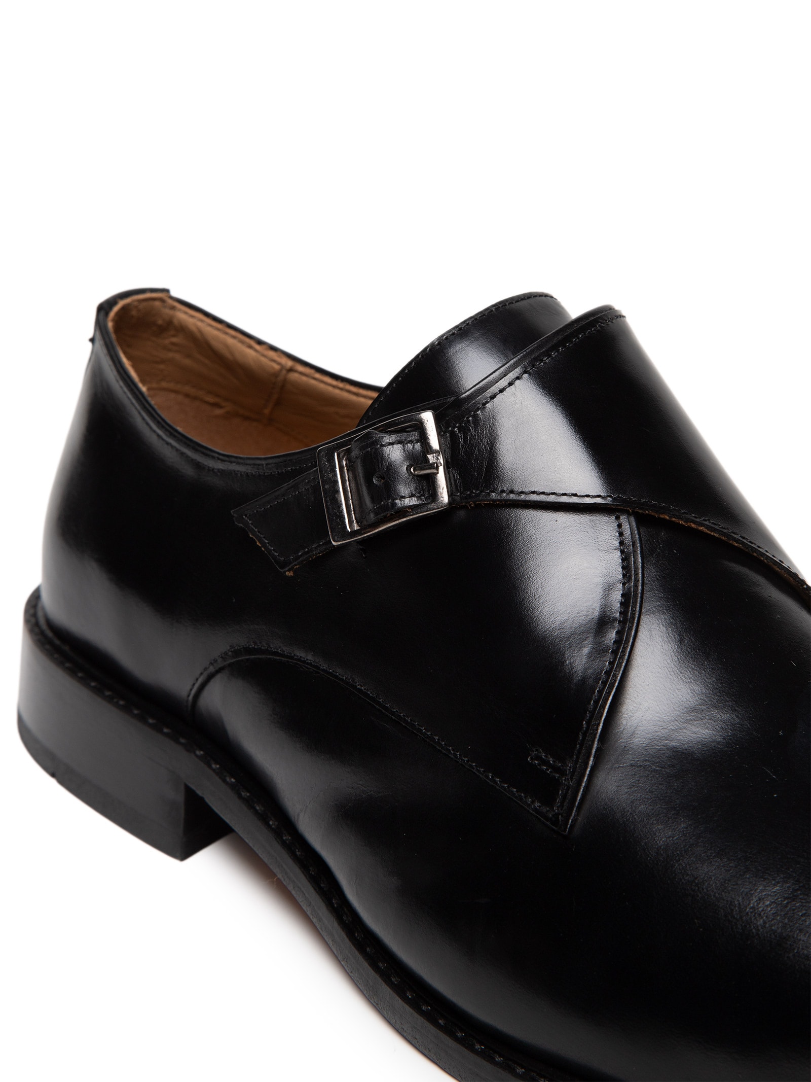 Sapato Masculino Monk Strap Em Couro Legítimo Preto '2 Essential