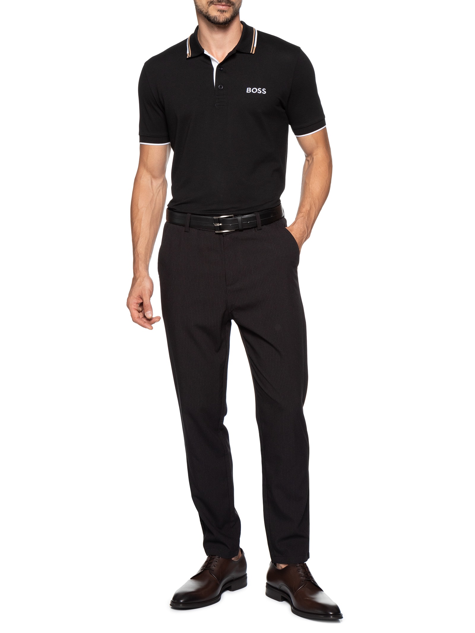 Sapato Masculino Oxford Derrek Derb Burp Marrom Boss