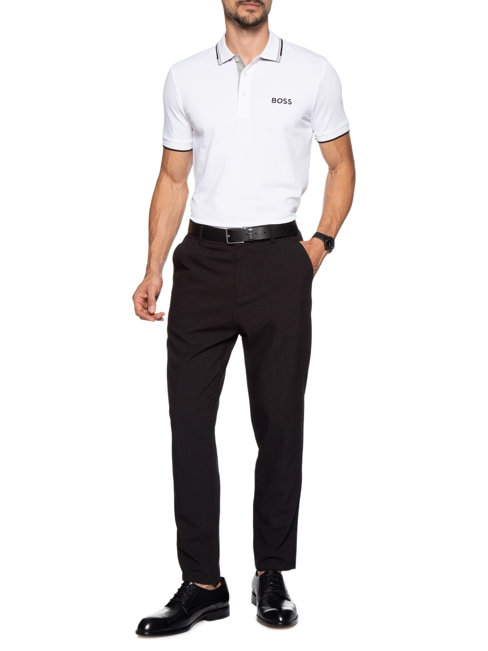 Sapato Masculino Oxford Tayil-l Derb Buey Preto Boss