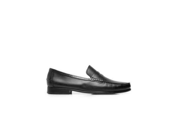 Sapato Masculino Penny Loafer Couro Legítimo - Preto