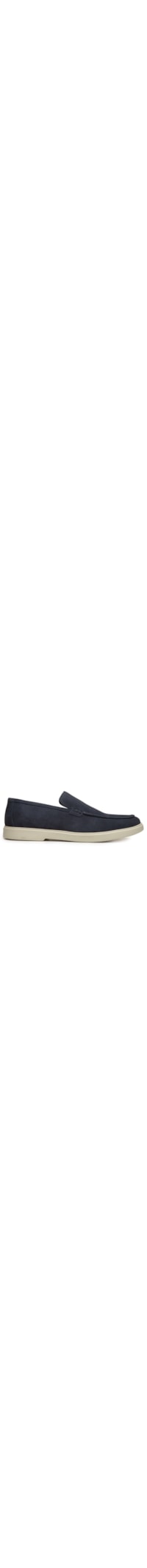 Sapato Masculino Slipper Em Couro Suede - Azul