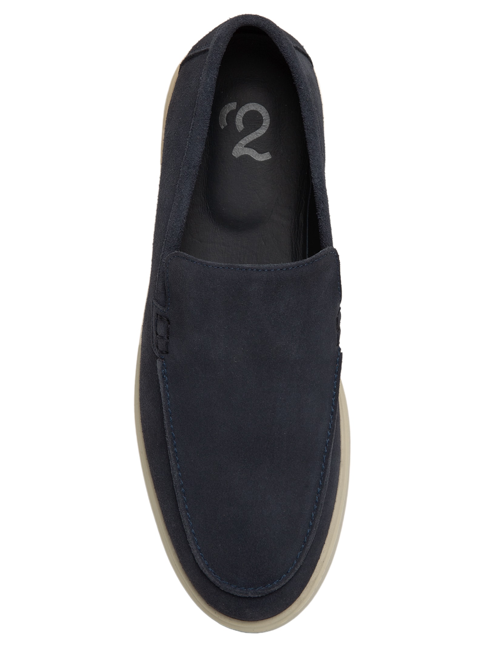 Sapato Masculino Slipper Em Couro Suede Azul '2 Essential
