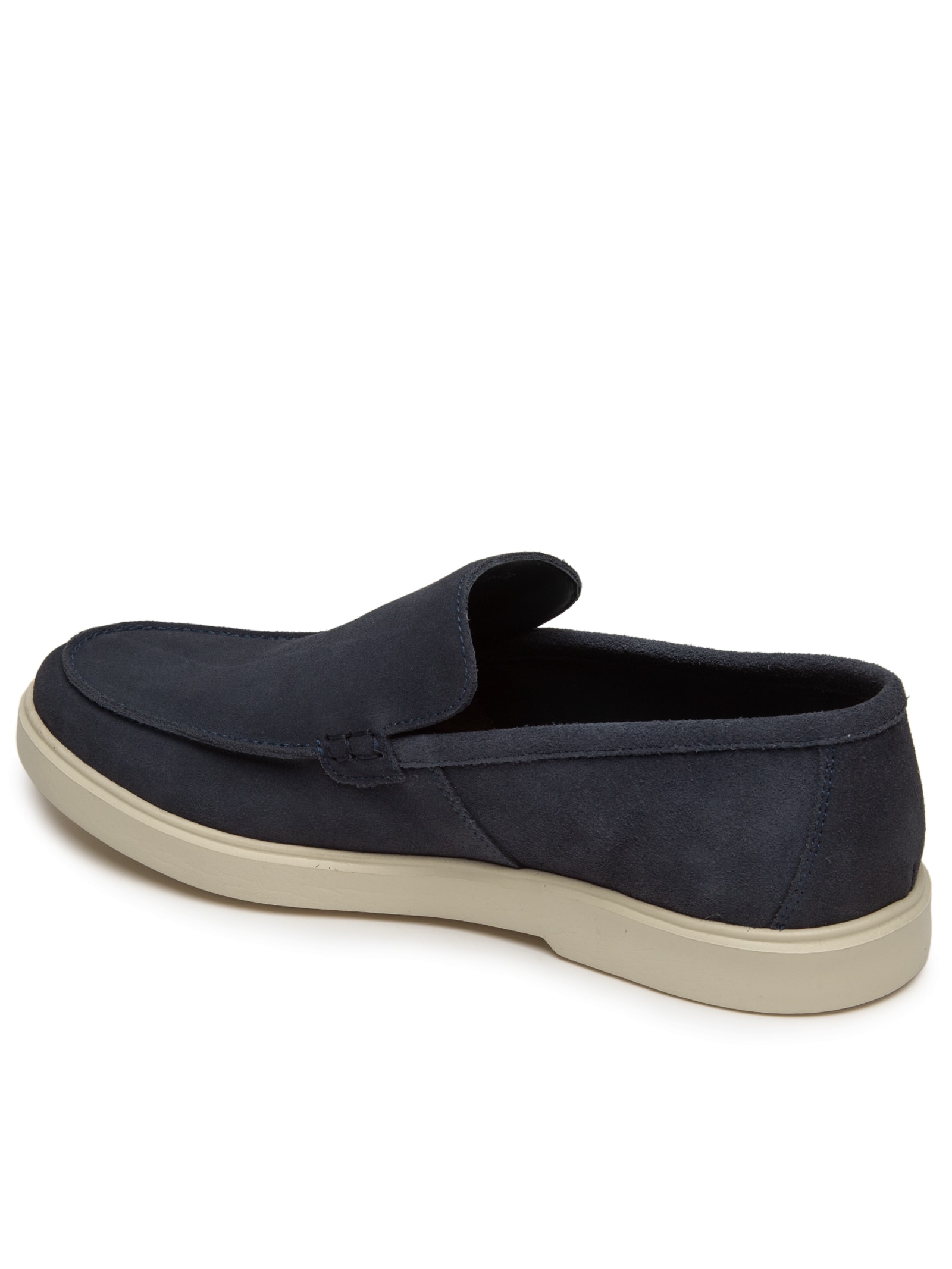 Sapato Masculino Slipper Em Couro Suede Azul '2 Essential