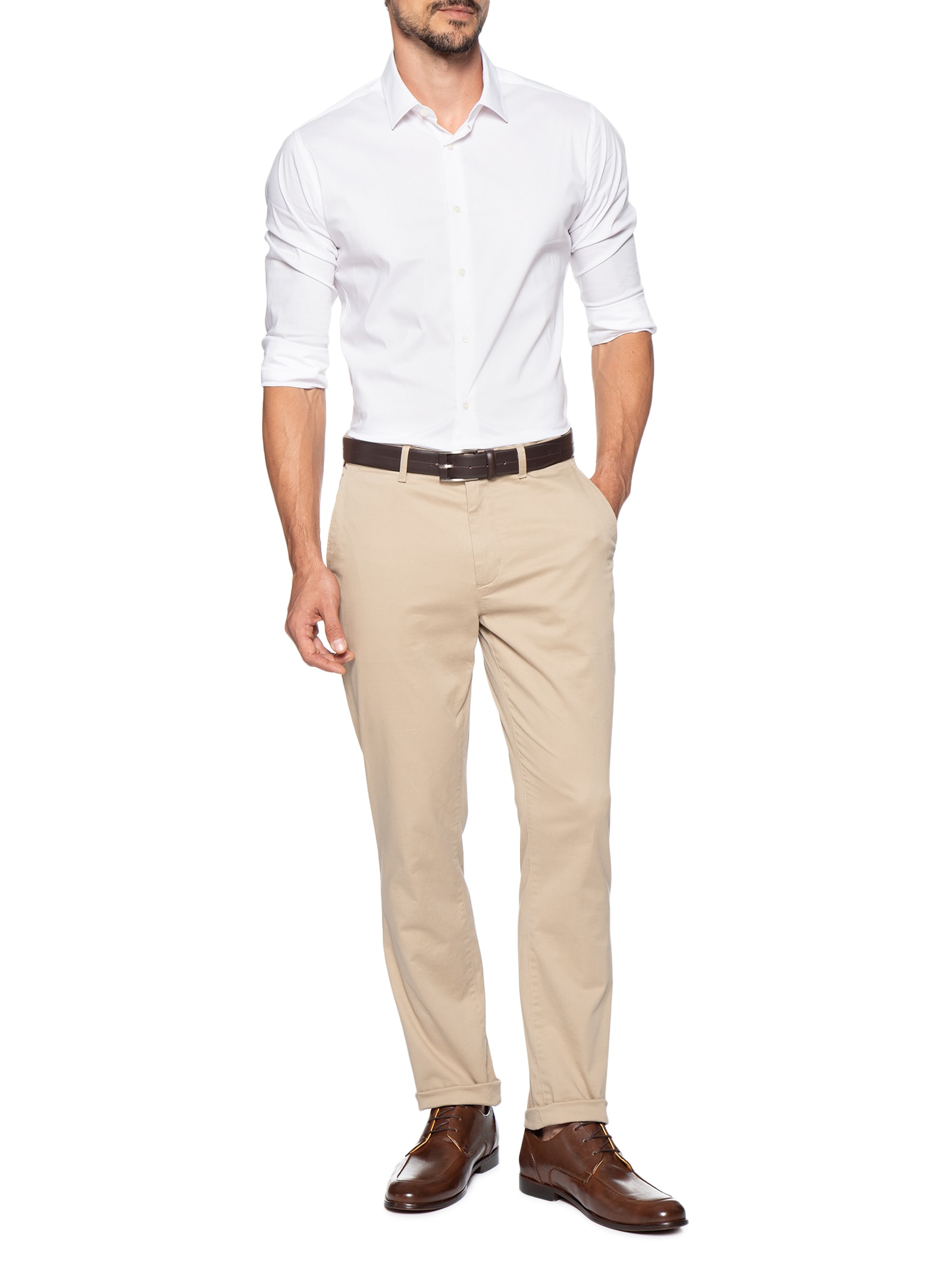 Sapato Masculino Social Com Cadarço Couro Marrom Sergio K