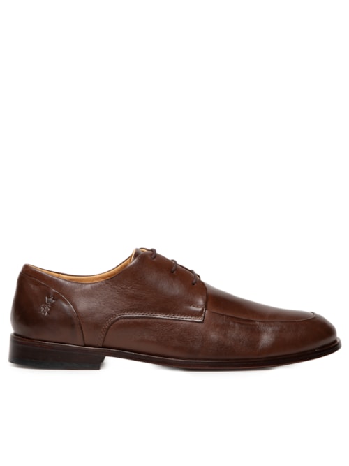 Sapato Masculino Social Com Cadarço Couro – Marrom