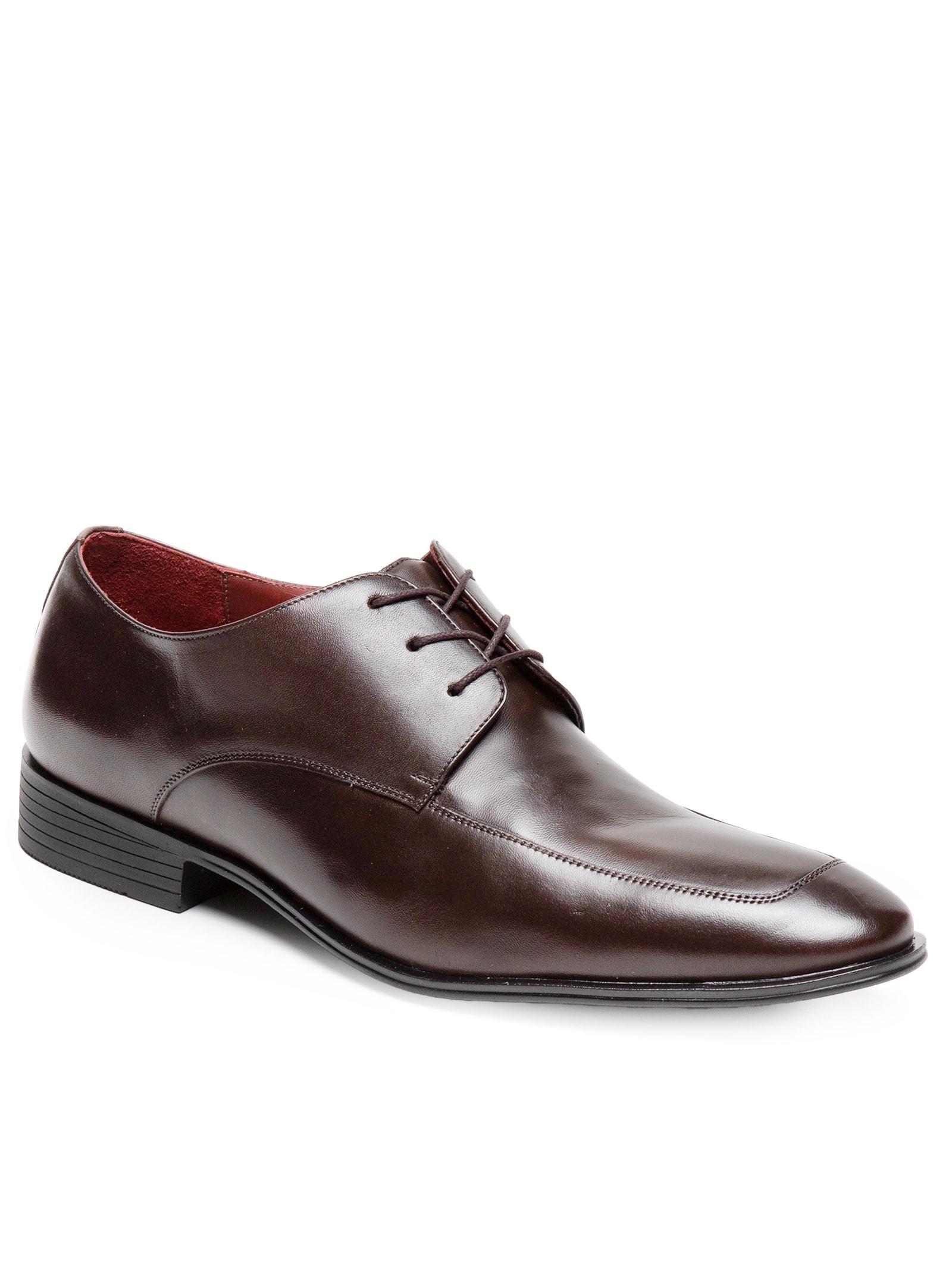 Sapato Masculino Social Oxford Recorte Em Couro Marrom '2 Essential