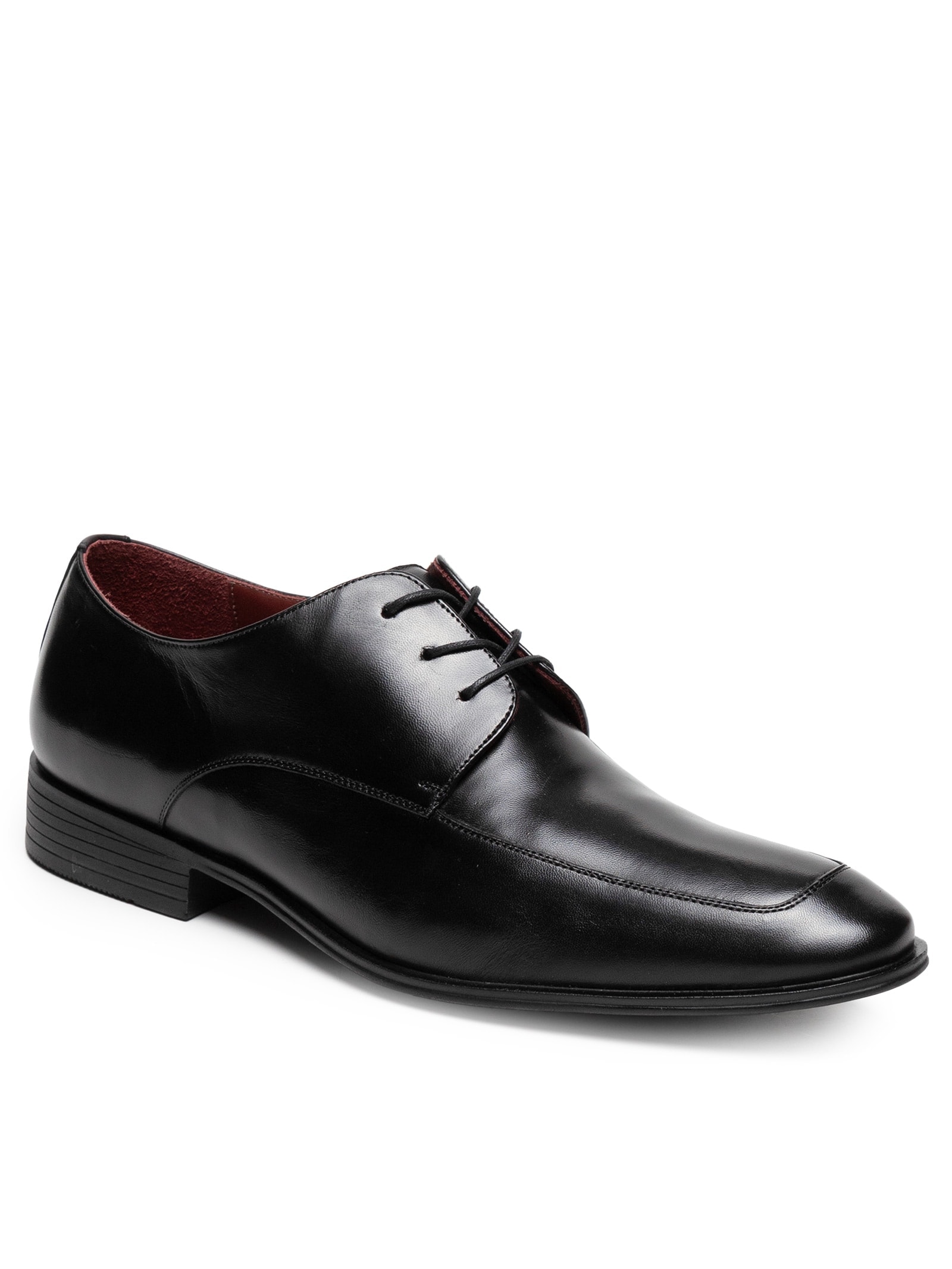 Sapato Masculino Social Oxford Recorte Em Couro Preto '2 Essential