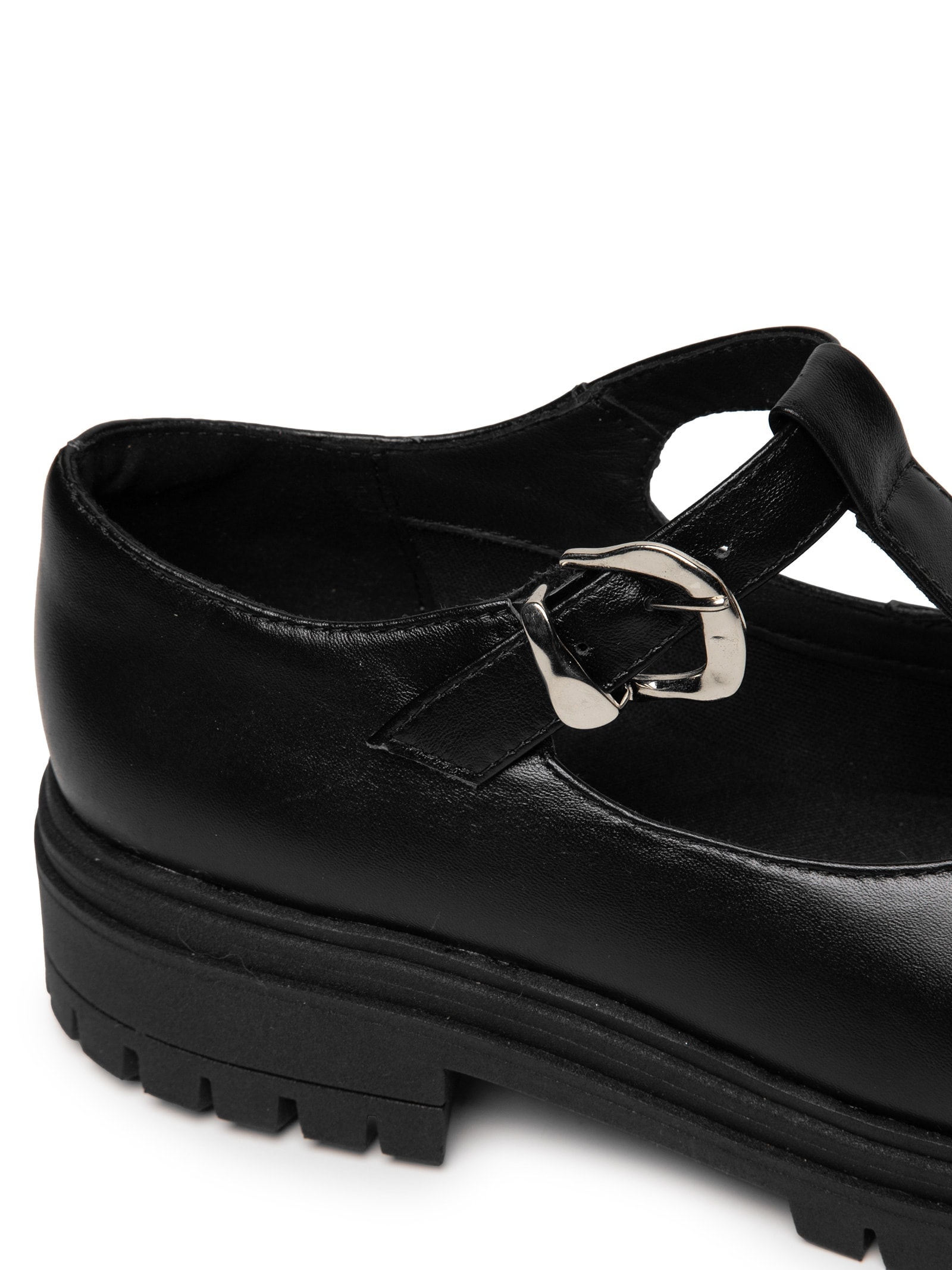 Sapato Mocassim Feminino Mary Jane Em Couro Preto Market 33
