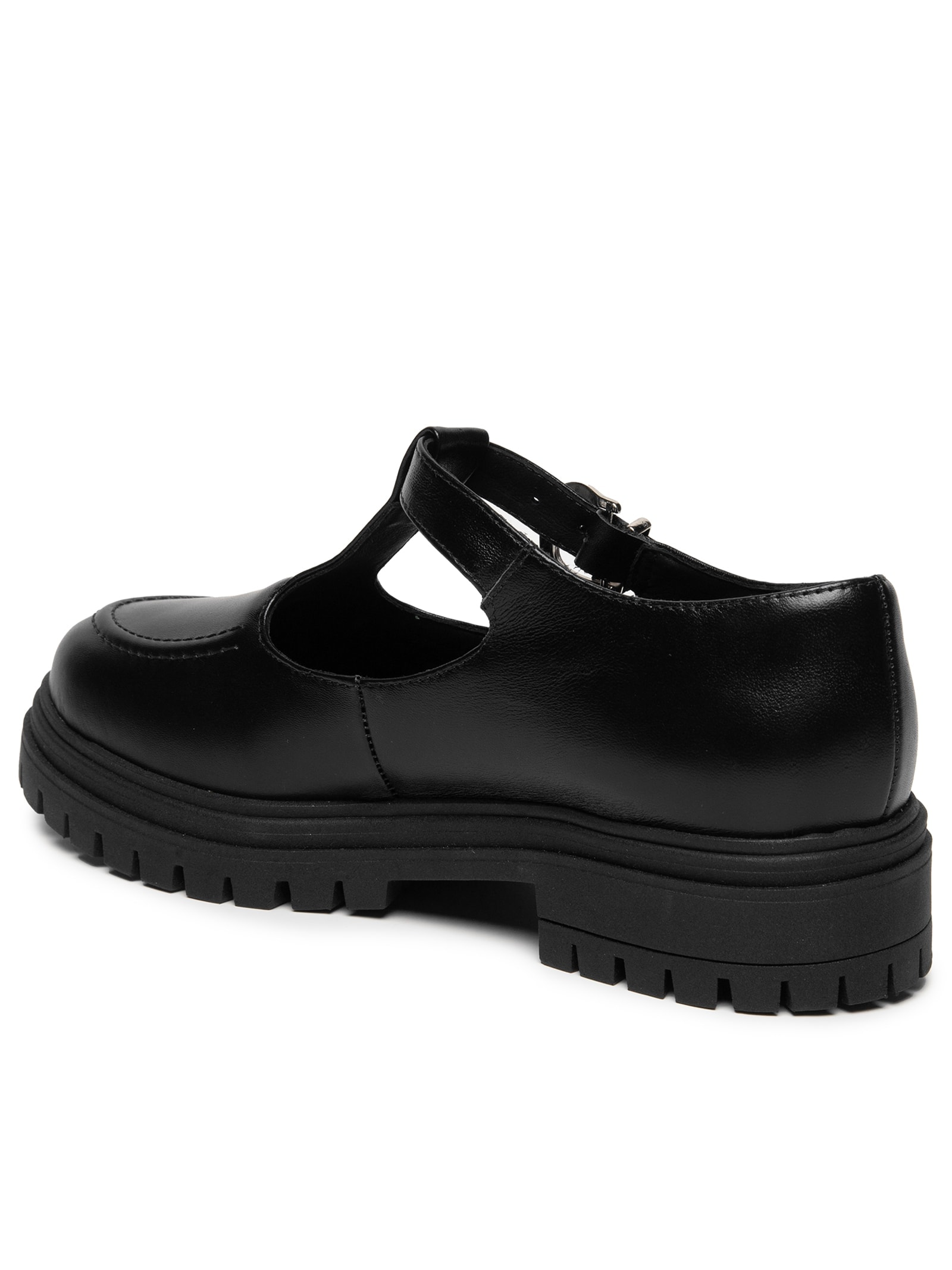 Sapato Mocassim Feminino Mary Jane Em Couro Preto Market 33