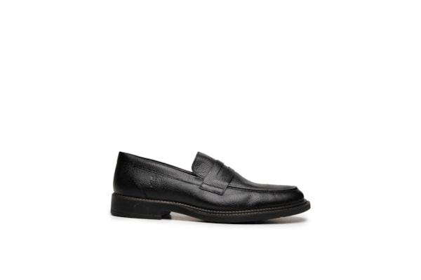 Sapato Mocassim Masculino Floater Rubber Em Couro - Preto