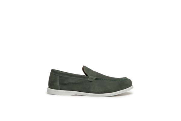Sapato Mocassim Masculino Loafer Italy Em Couro - Verde