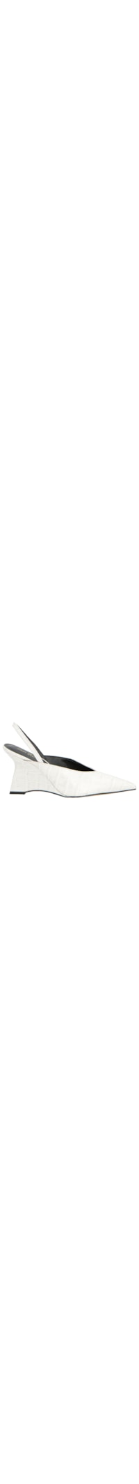 Scarpin Anabela Croco Cairo - Off White