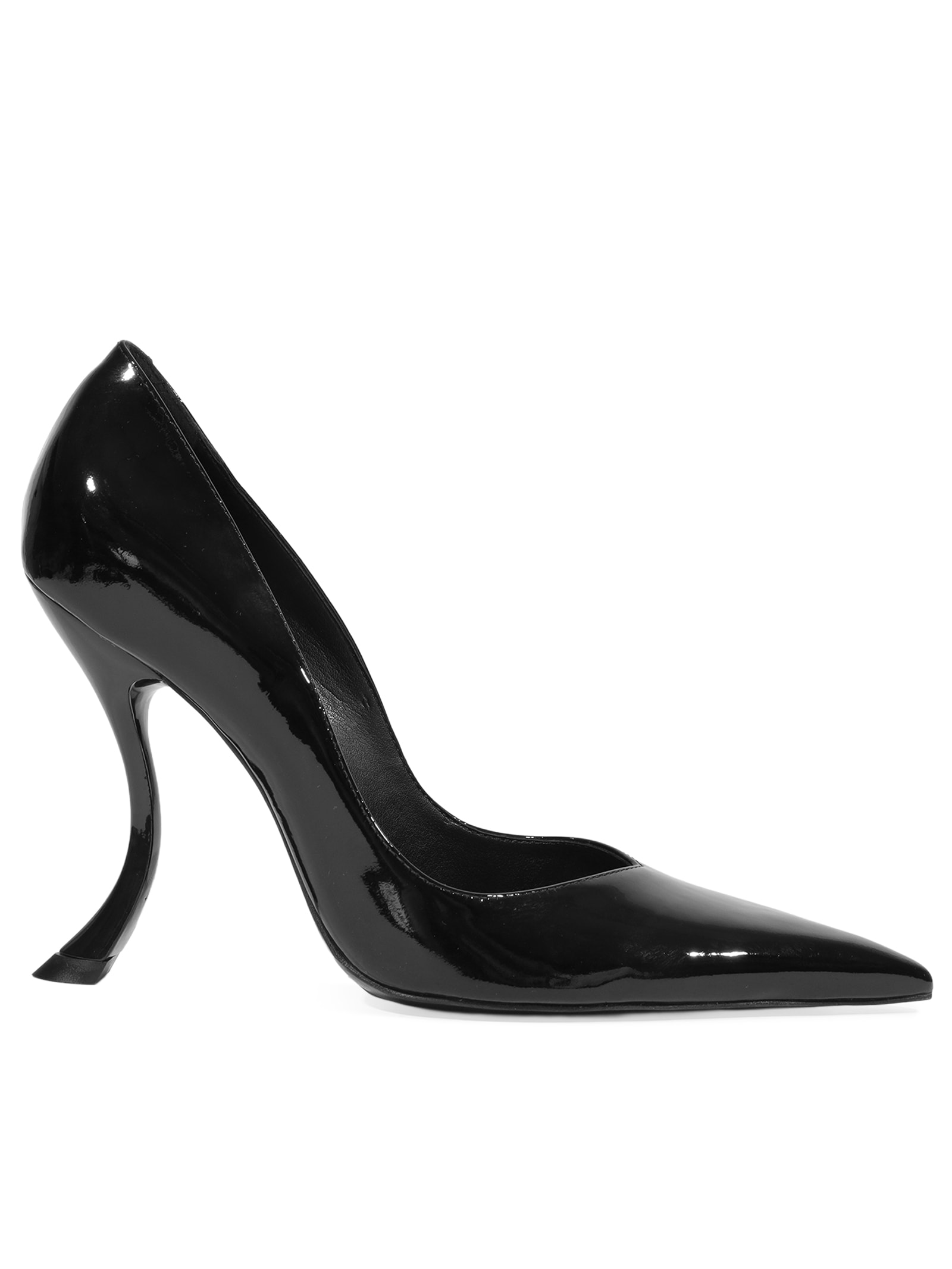 Scarpin Bico Fino Couro Preto Schutz