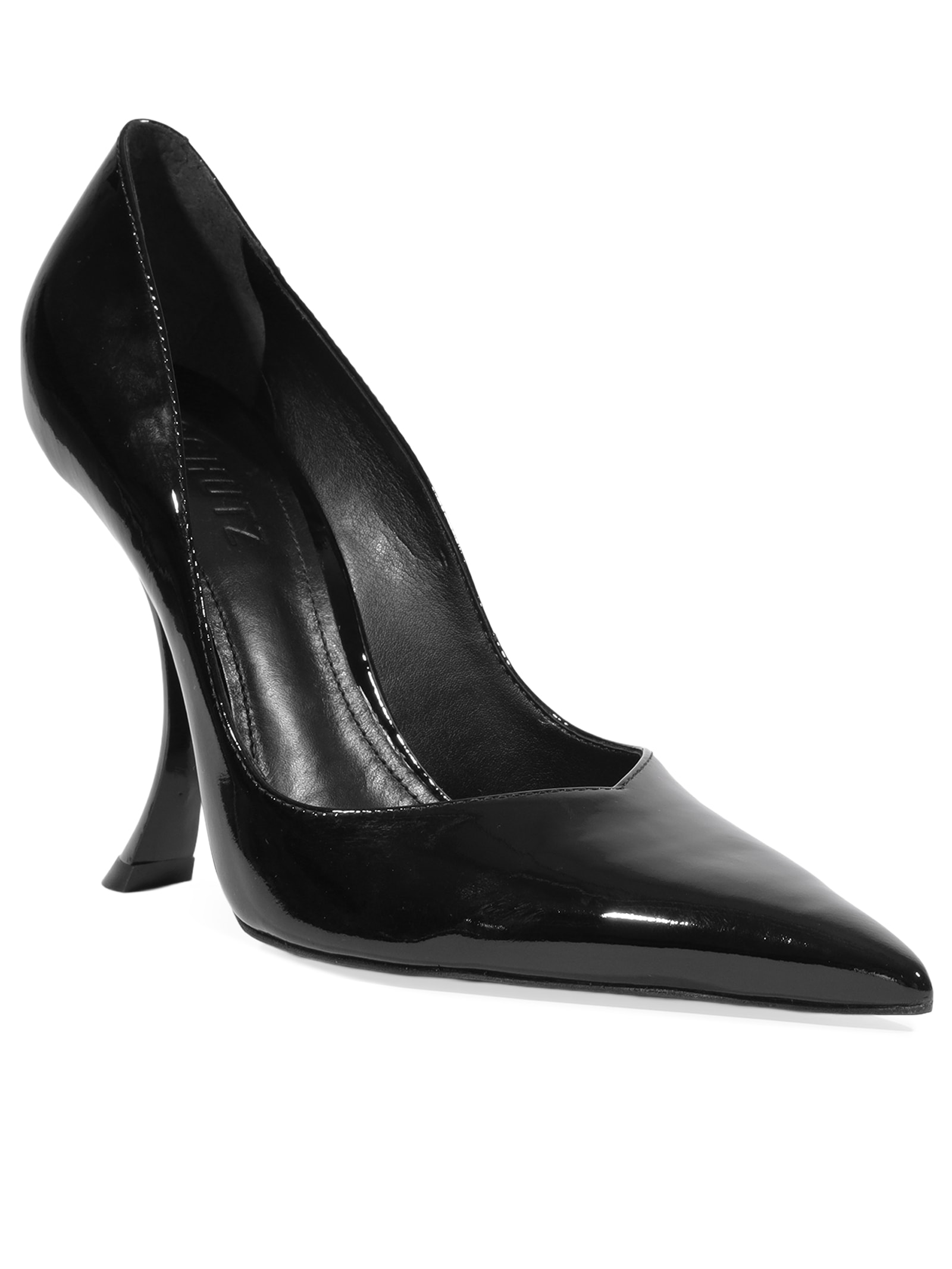 Scarpin Bico Fino Couro Preto Schutz