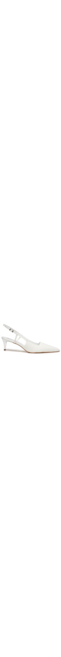 Scarpin Bico Fino Em Couro - Branco