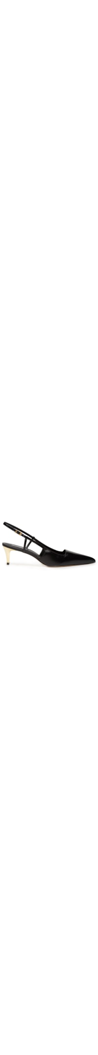 Scarpin Bico Fino Em Couro - Preto