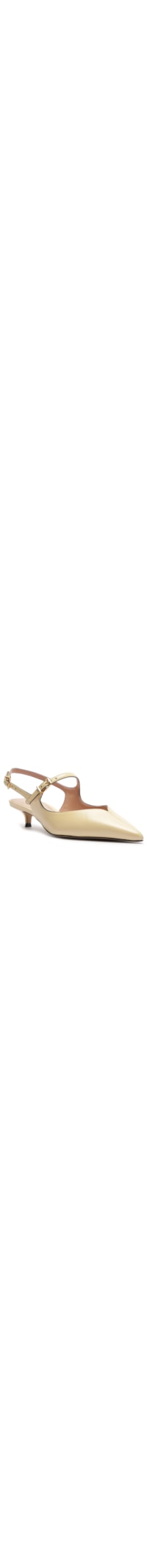 Scarpin Boneca Couro Slingback - Amarelo