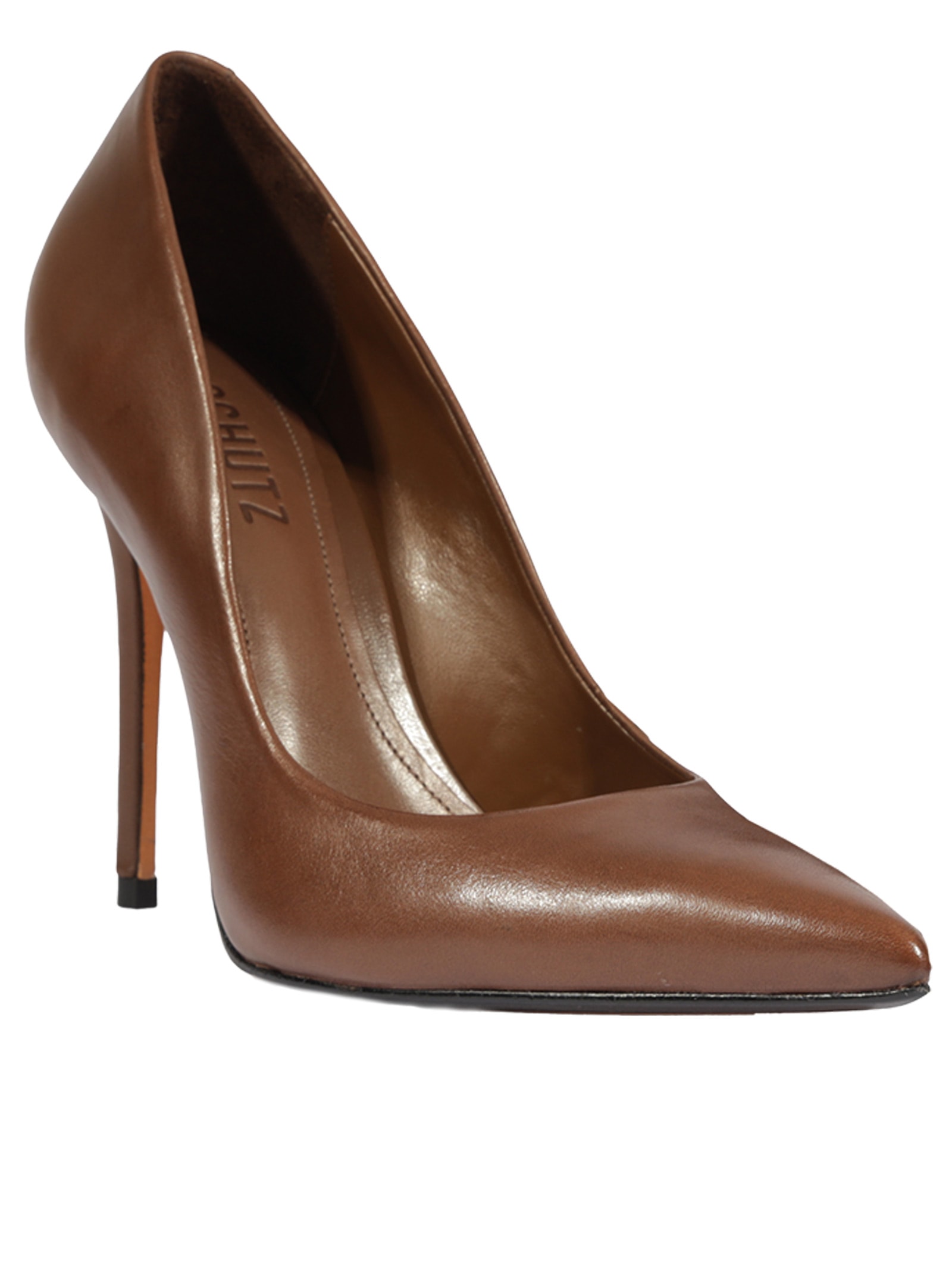 Scarpin Caiolea Couro Marrom Schutz