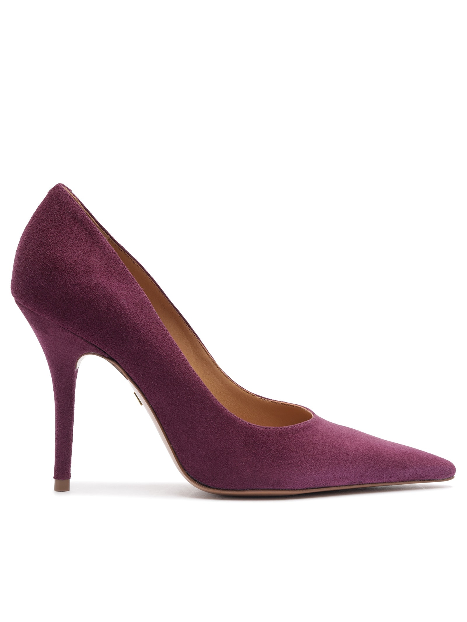 Scarpin Camurça Salto Fino Roxo Arezzo