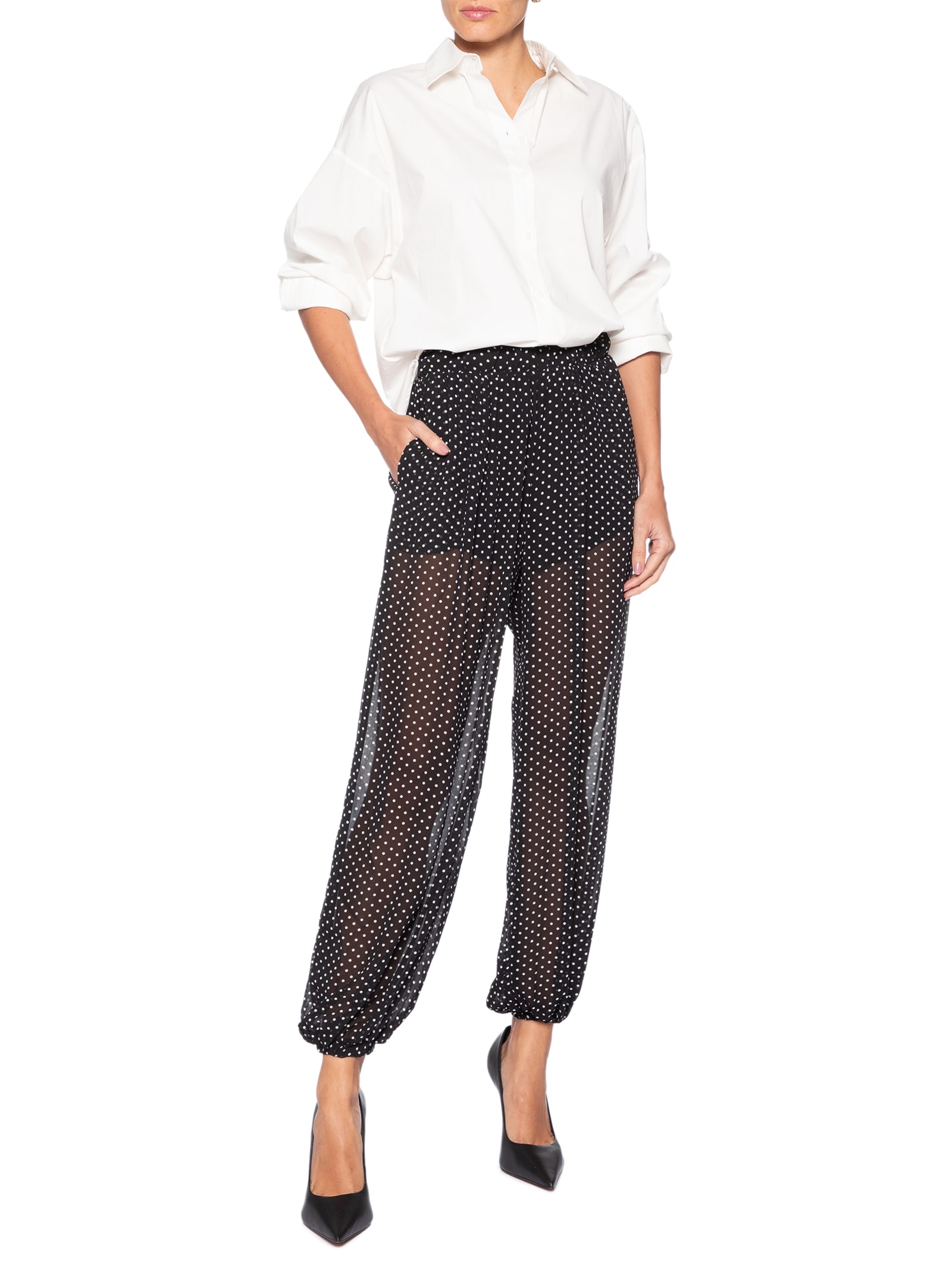 Scarpin Couro Salto Alto Bico Fino Gigi – Preto Arezzo