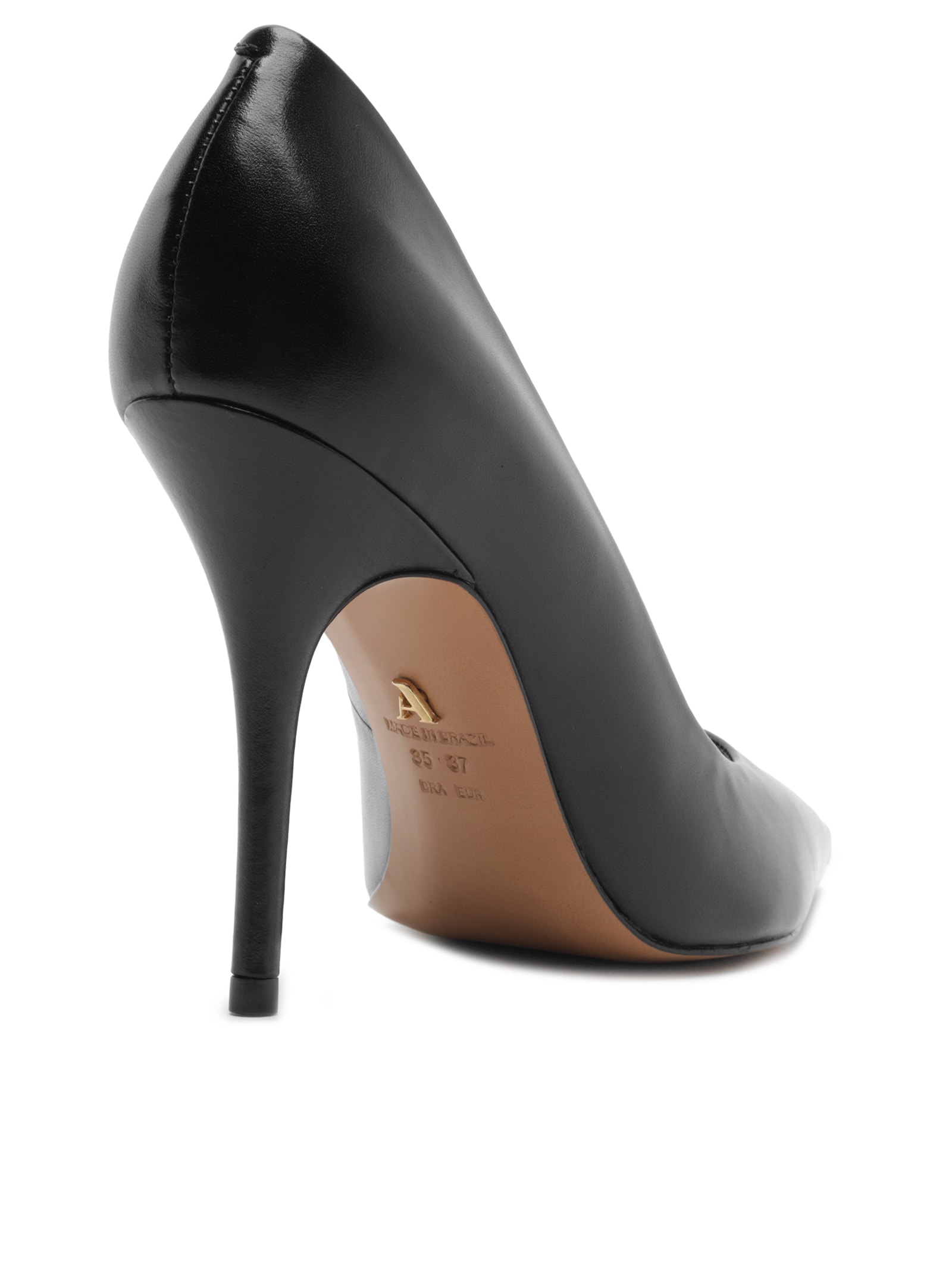 Scarpin Couro Salto Alto Bico Fino Gigi – Preto Arezzo