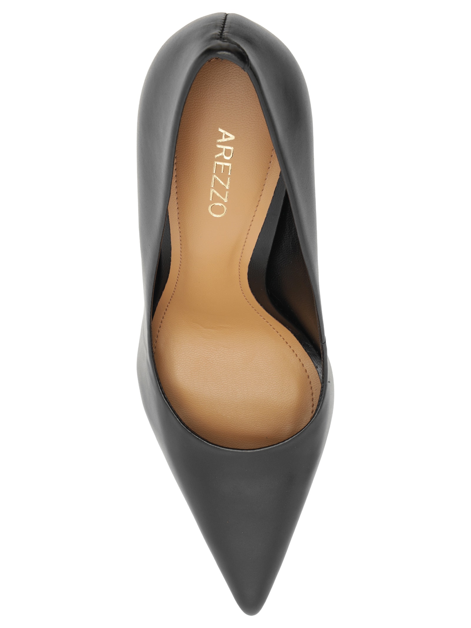 Scarpin Couro Salto Alto Bico Fino Gigi – Preto Arezzo