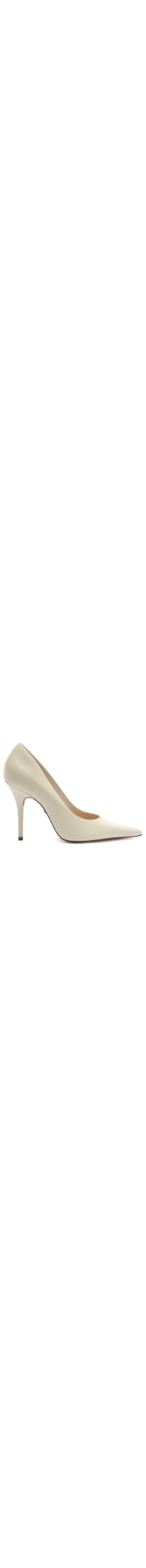 Scarpin Couro Salto Fino - Off White